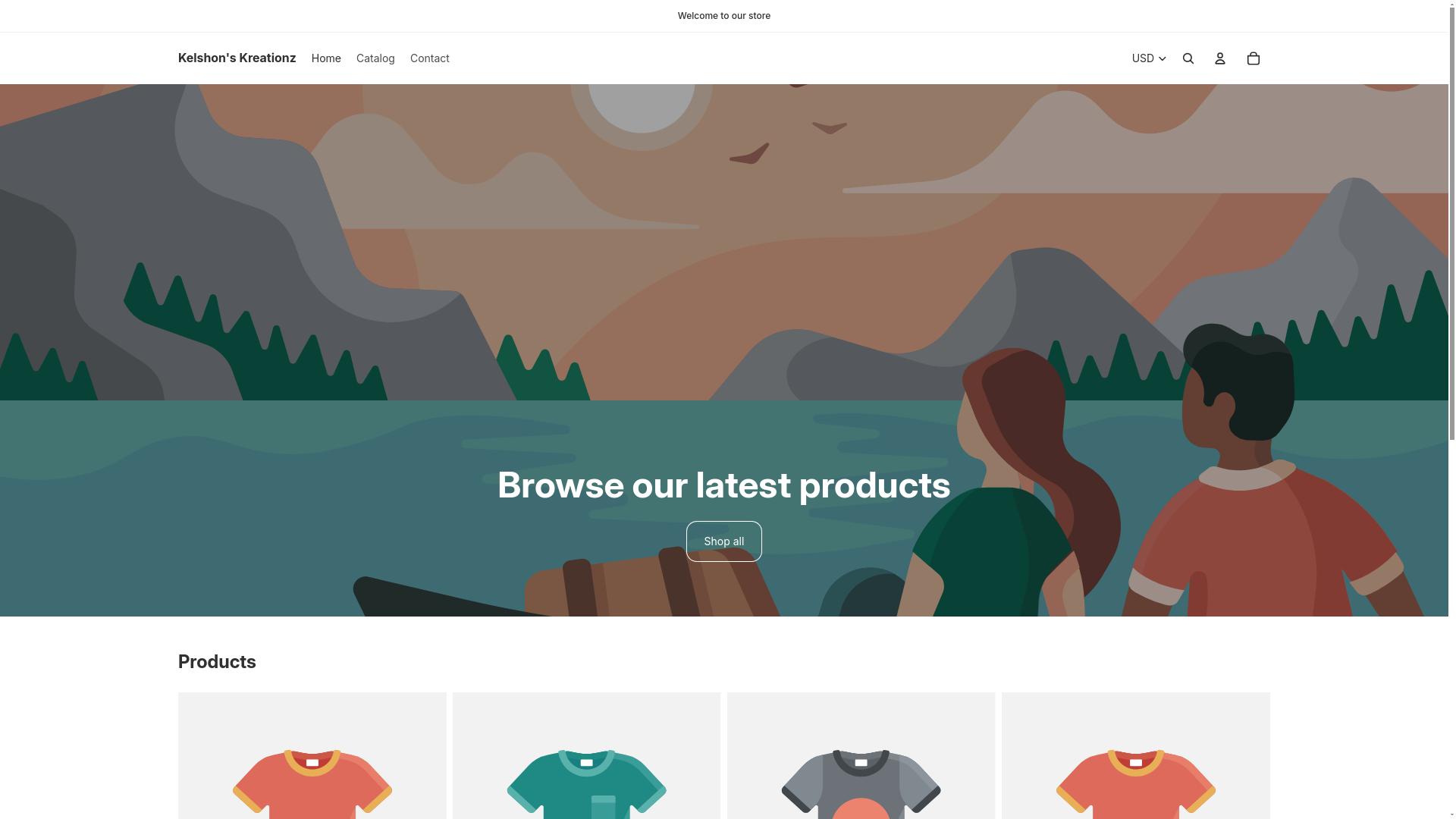 website screenshot of https://kelshonskreationz.net/