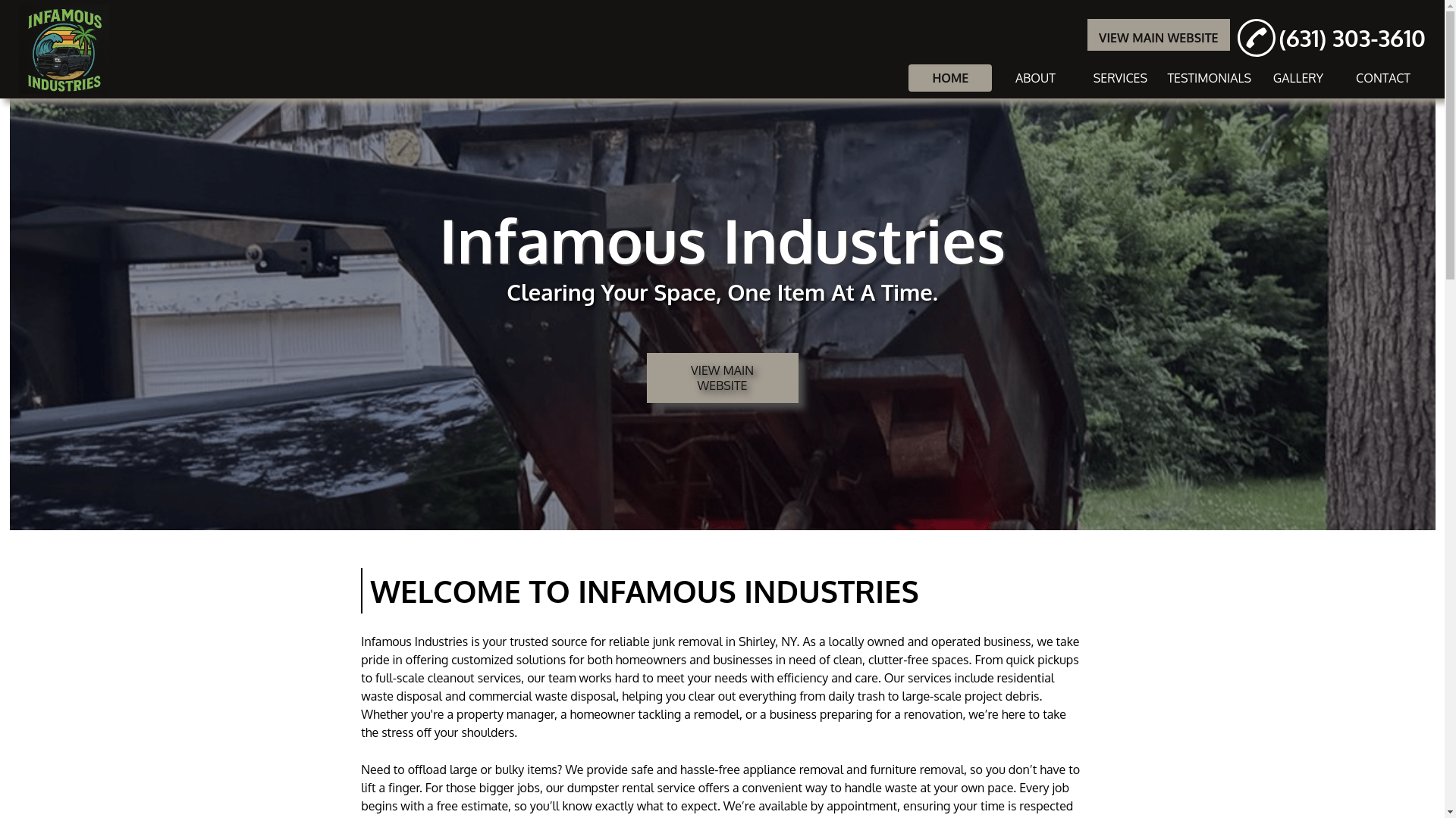 website screenshot of https://junkremovalshirley.com/