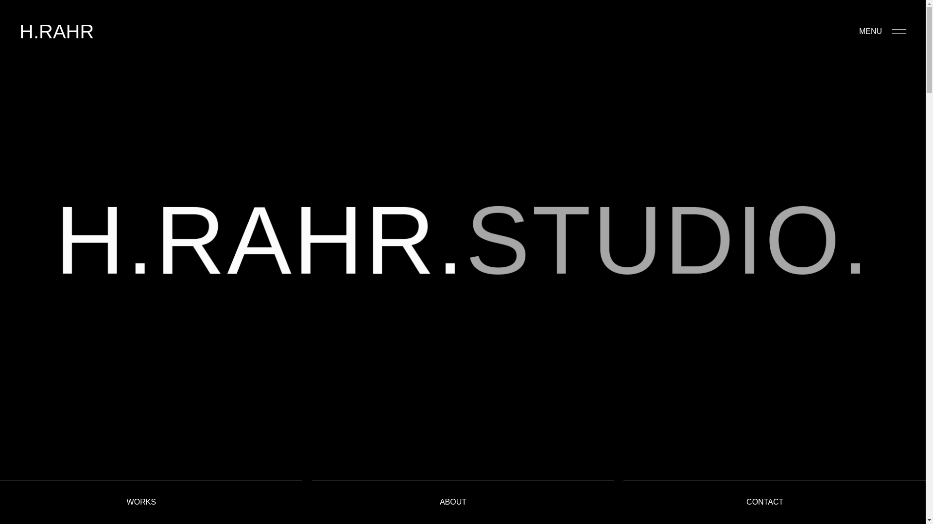 website screenshot of https://henryrahr.studio/
