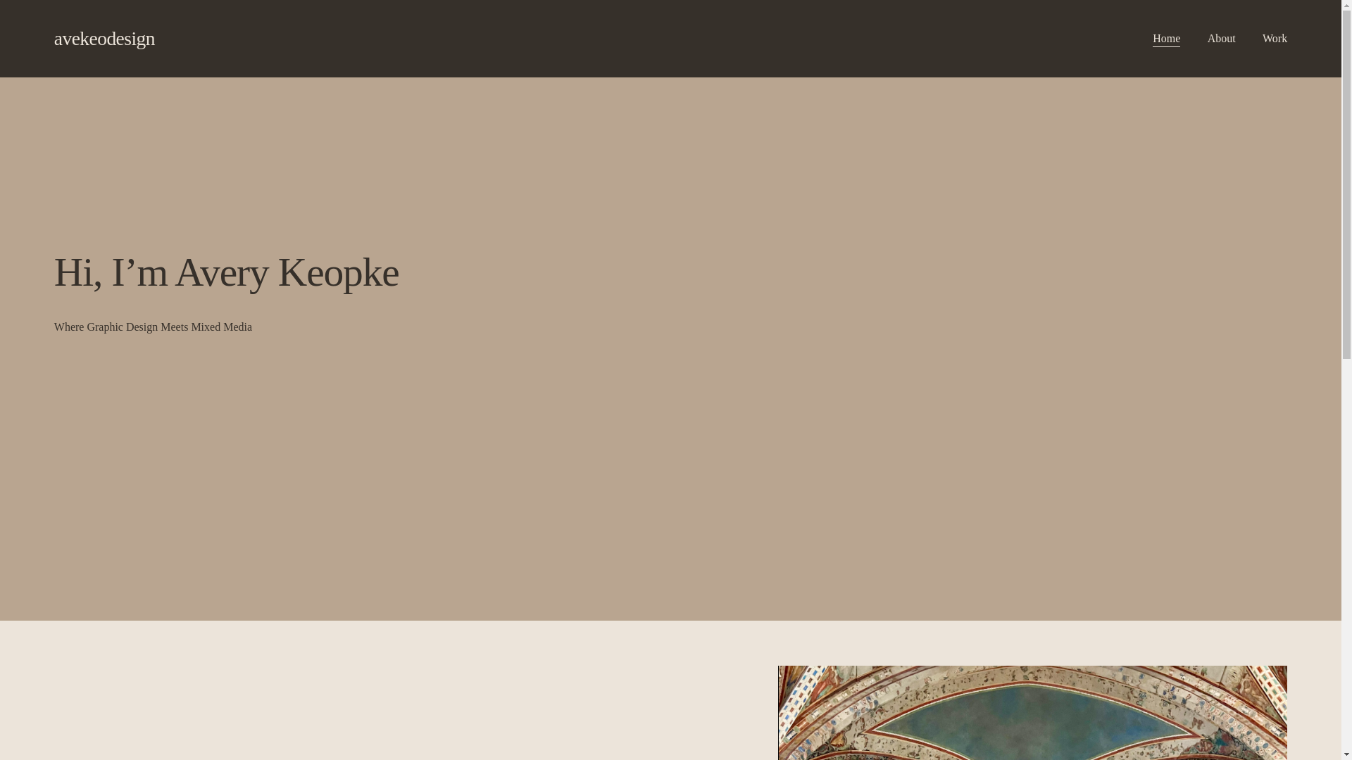 website screenshot of https://avekeodesign.com/