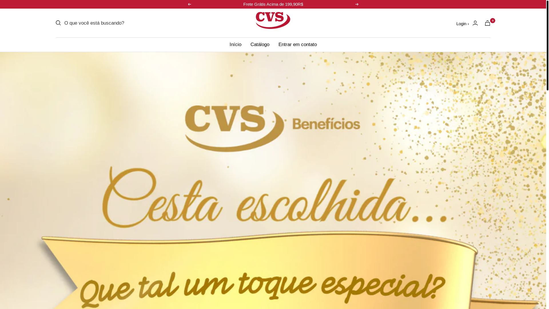 website screenshot of https://lojascvscestas.shop/