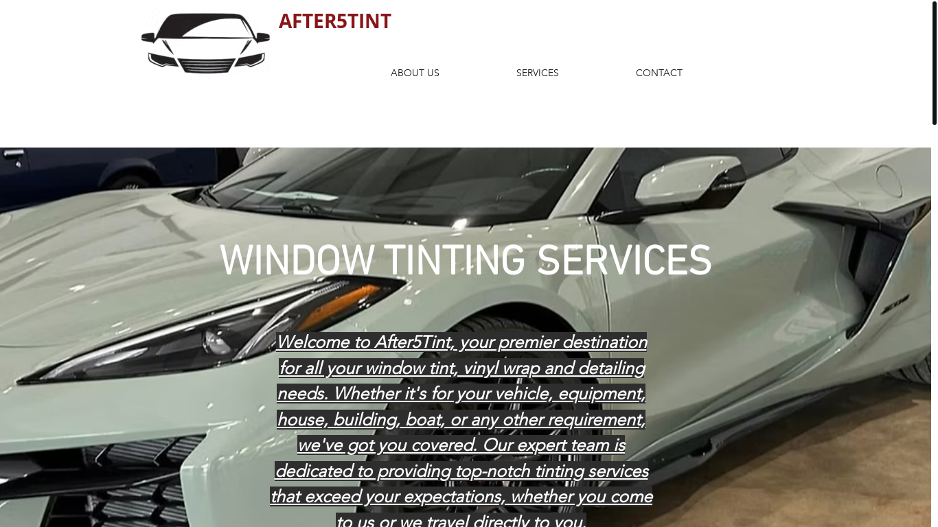 website screenshot of http://after5tint.com/