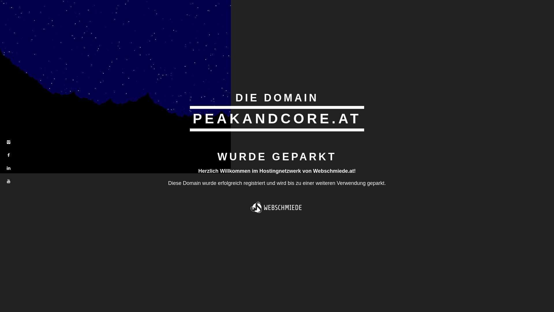 website screenshot of https://peakandcore.at/