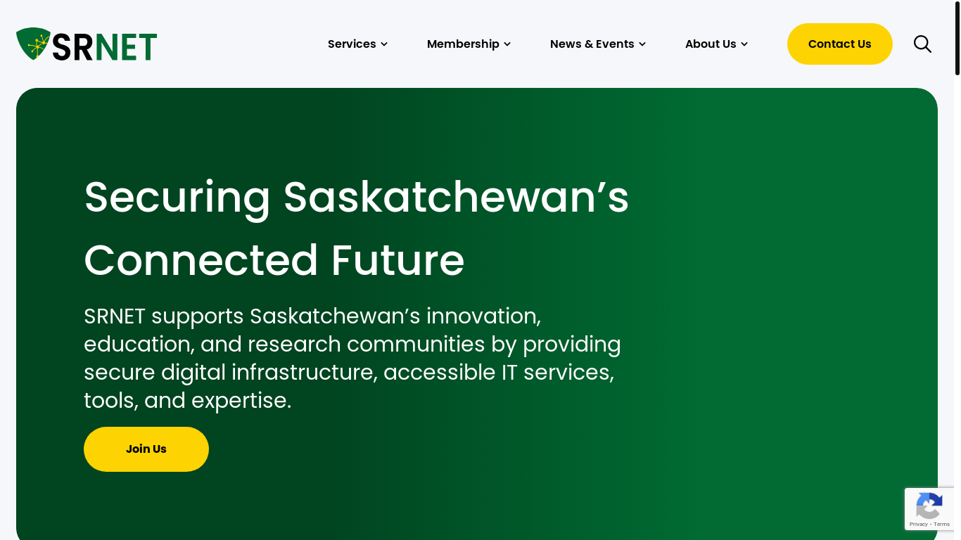 website screenshot of https://srnet.ca/
