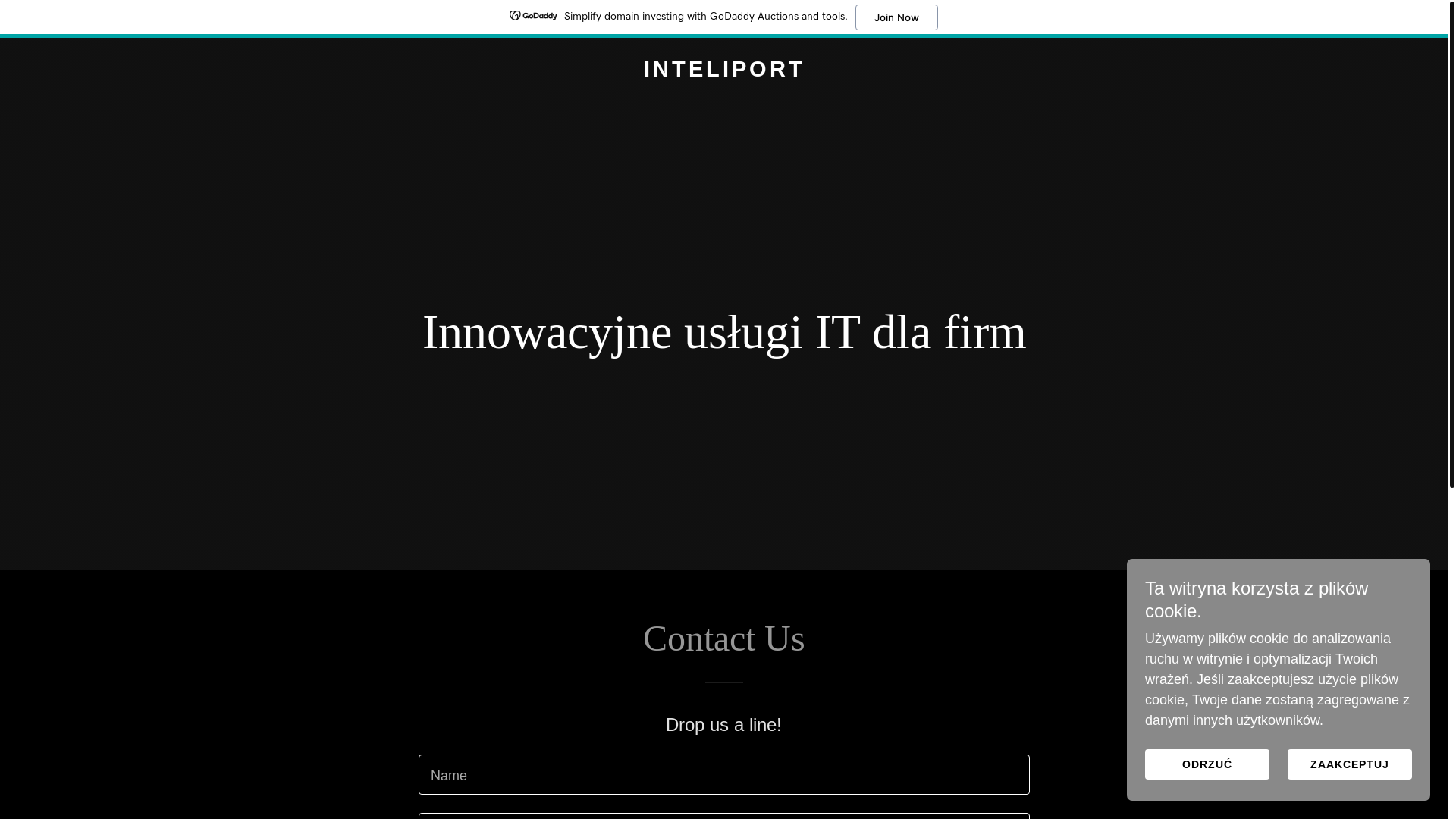 website screenshot of https://inteliport.eu/