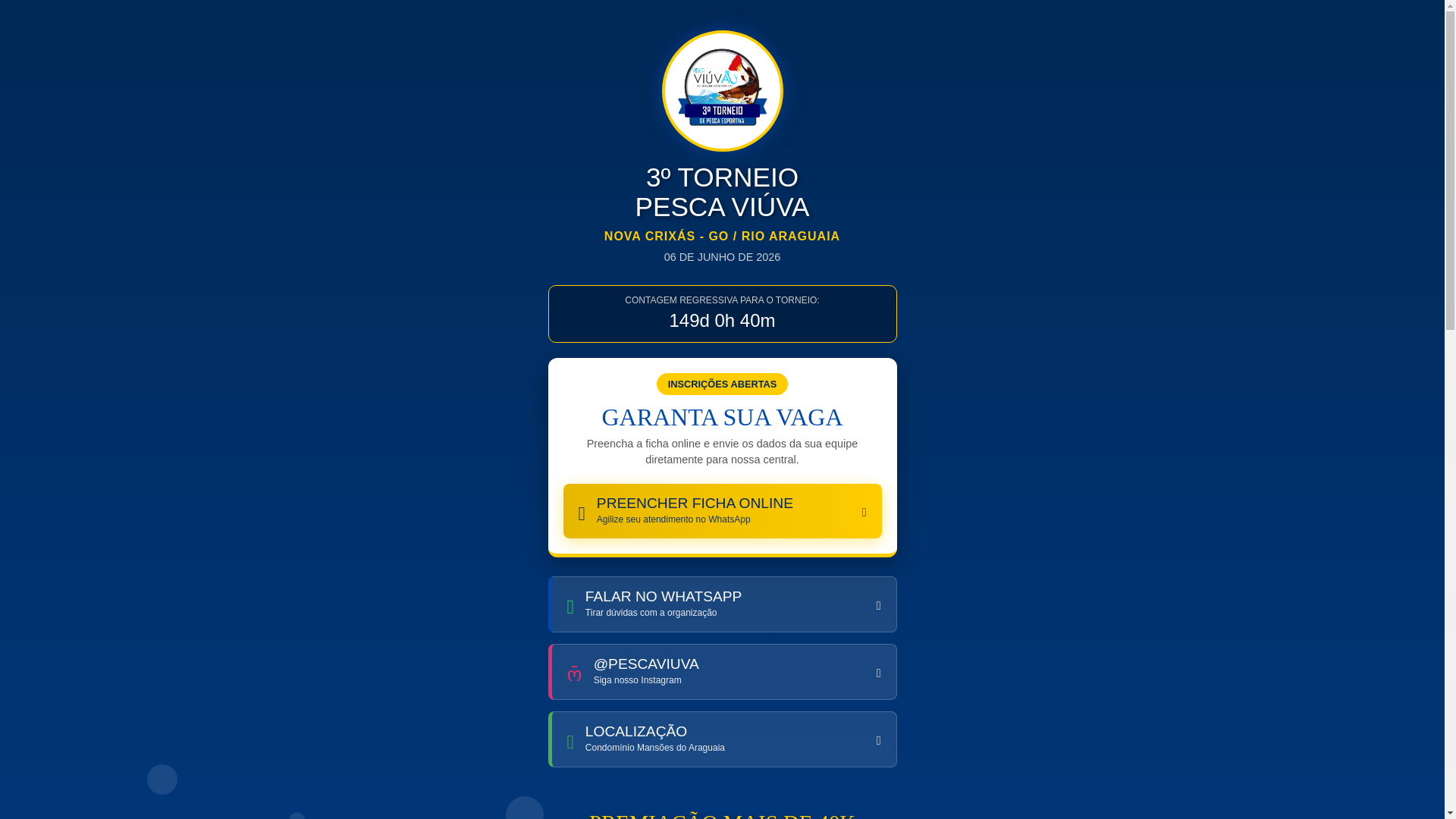 website screenshot of https://torneiopescaviuva.com.br/