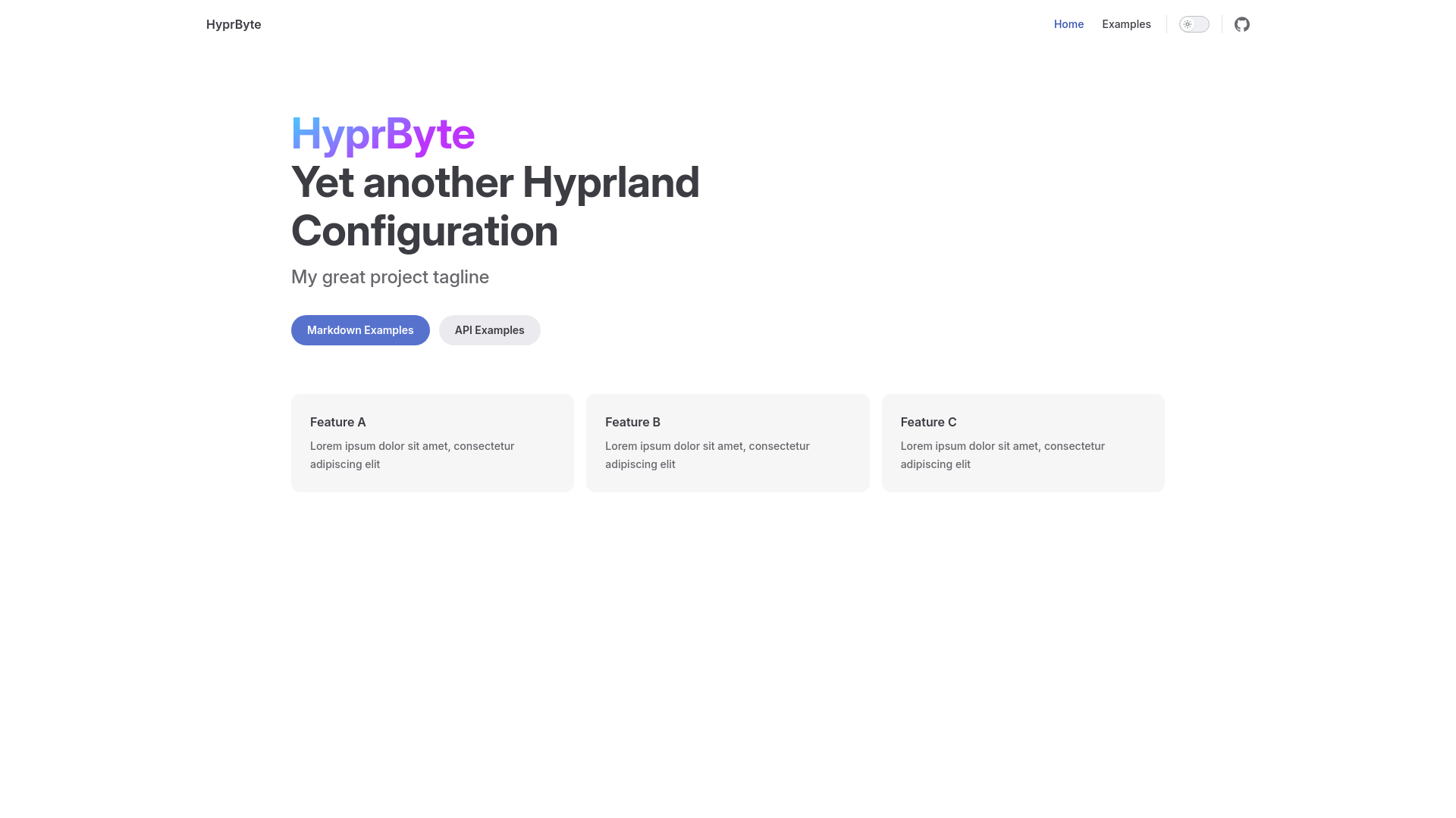 website screenshot of https://hyprbyte.dev/