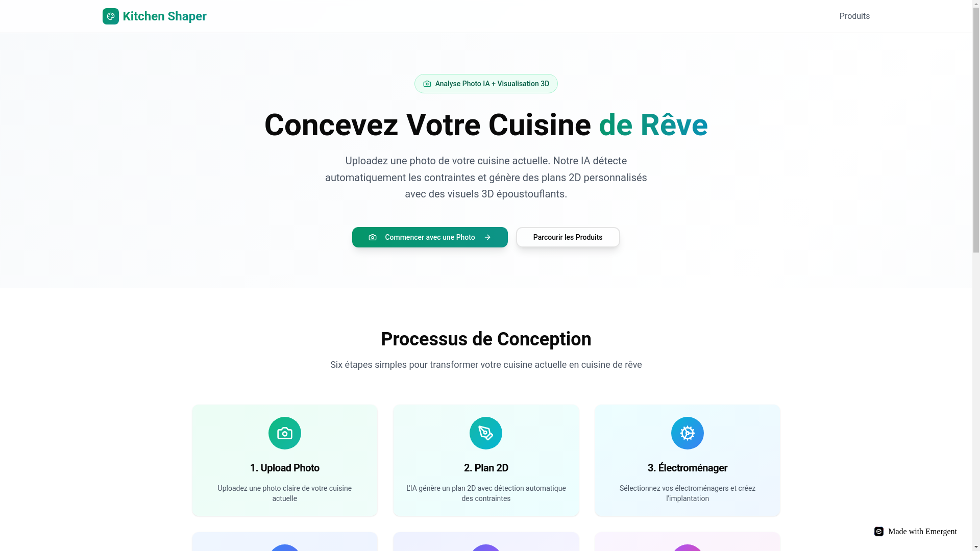 website screenshot of https://kitchenshaper.com/