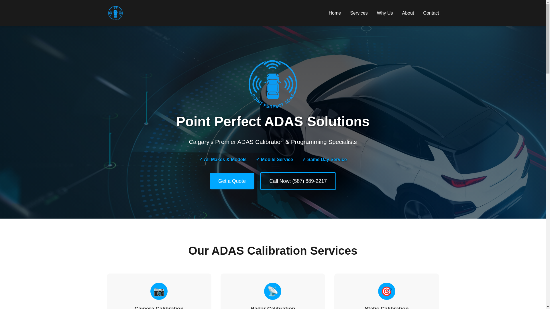 website screenshot of https://pointperfectyyc.com/