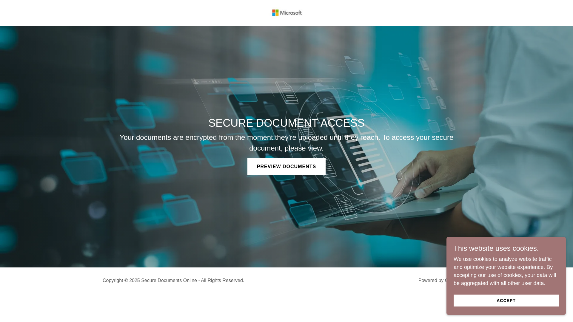 website screenshot of https://documentsonlinereview.com/