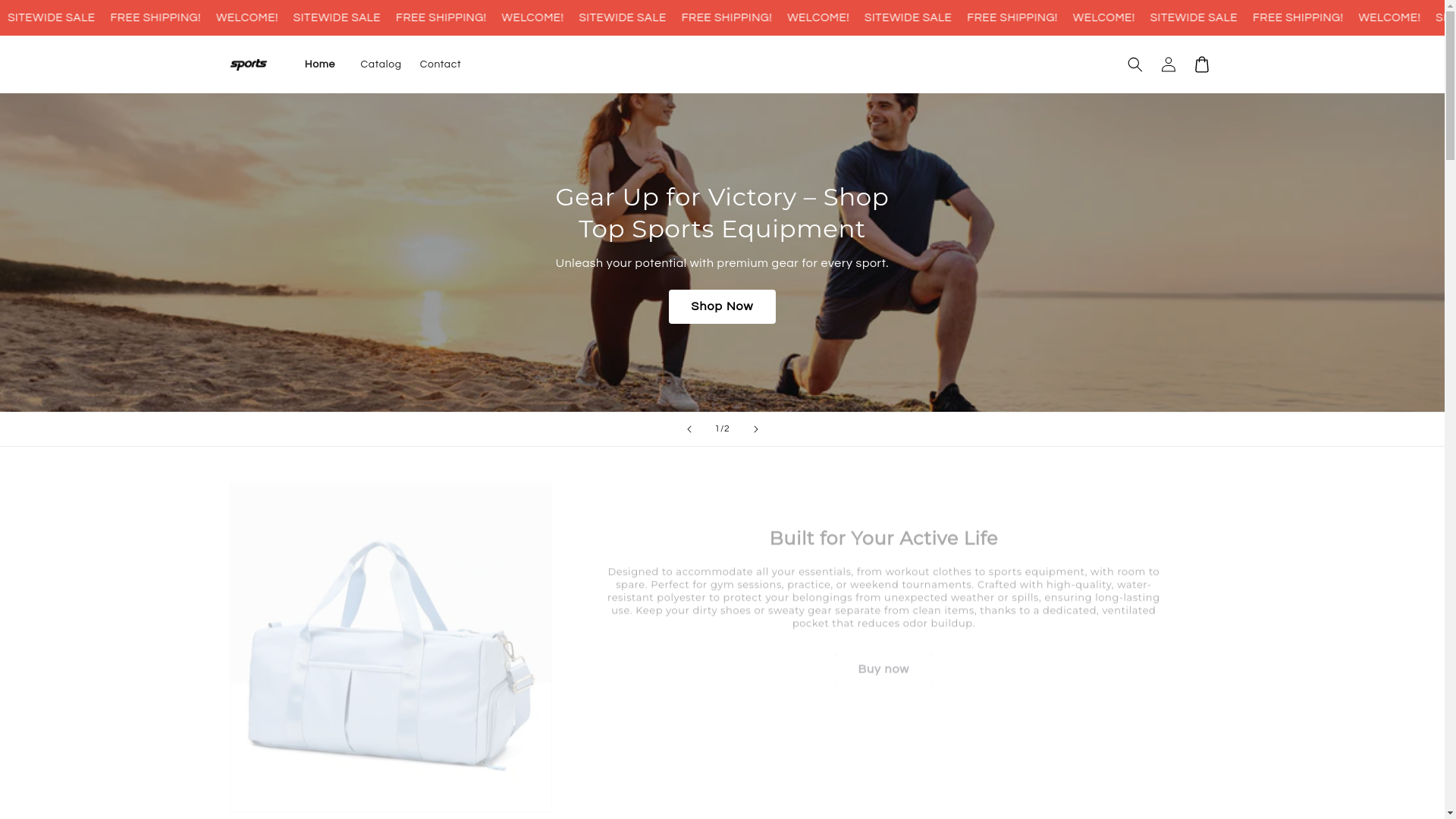 website screenshot of https://ncsportlab.store/