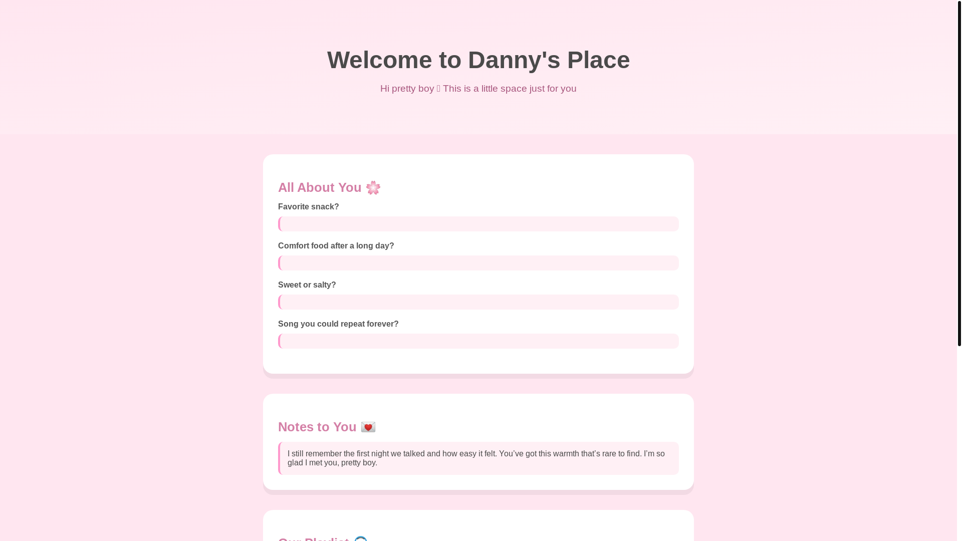 website screenshot of https://dannysplace.us/