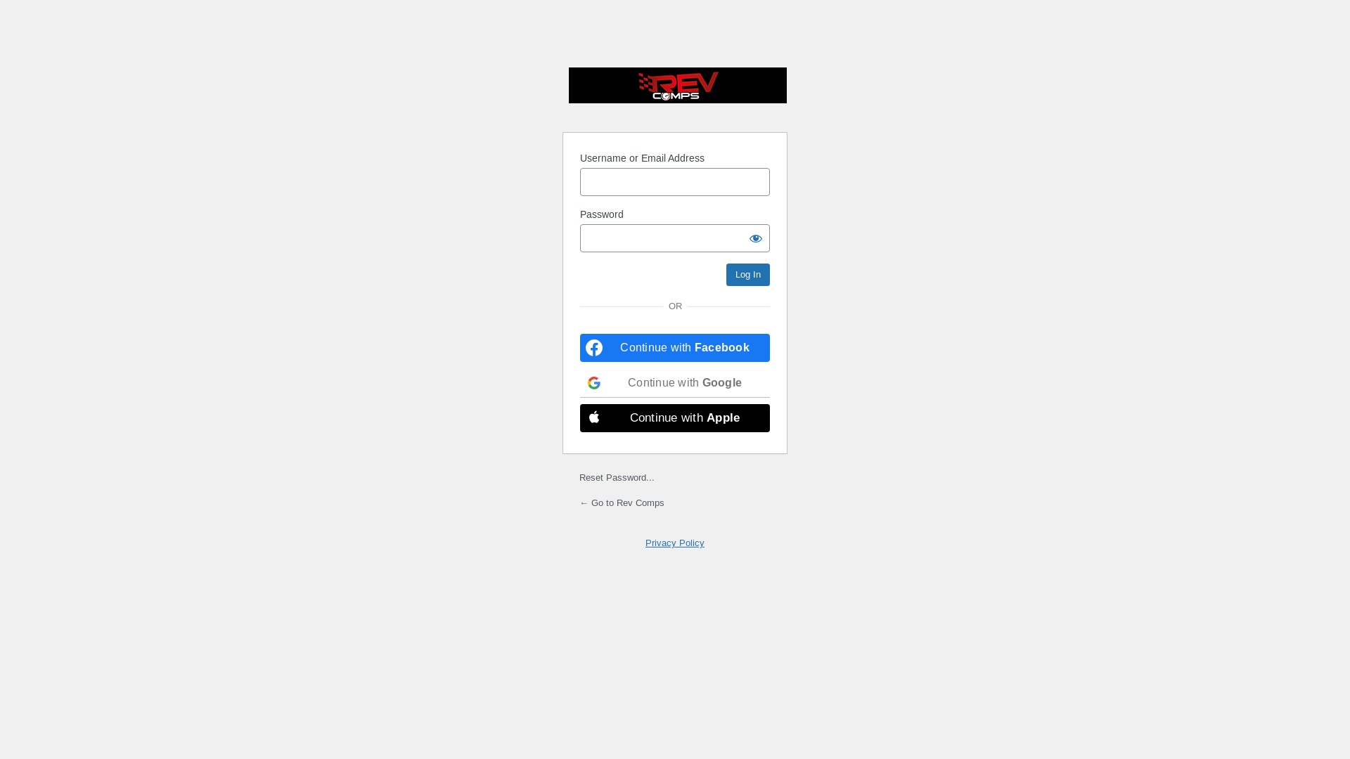 website screenshot of https://www.revcomps.com/wp-login.php