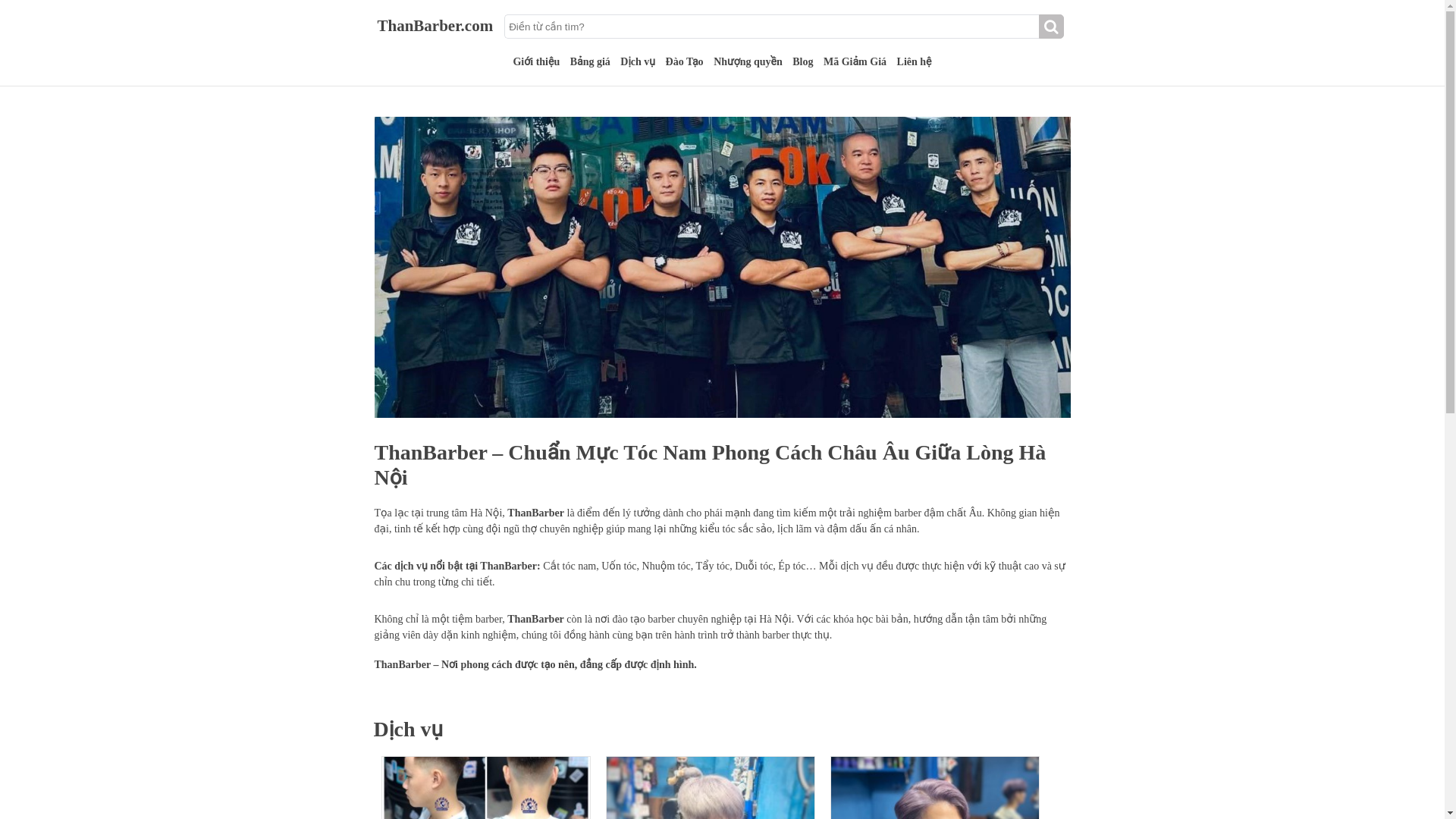 website screenshot of https://thanbarber.pages.dev/