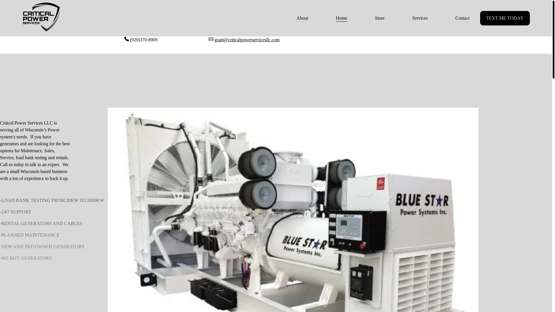 website screenshot of https://thecriticalpowerservice.com/