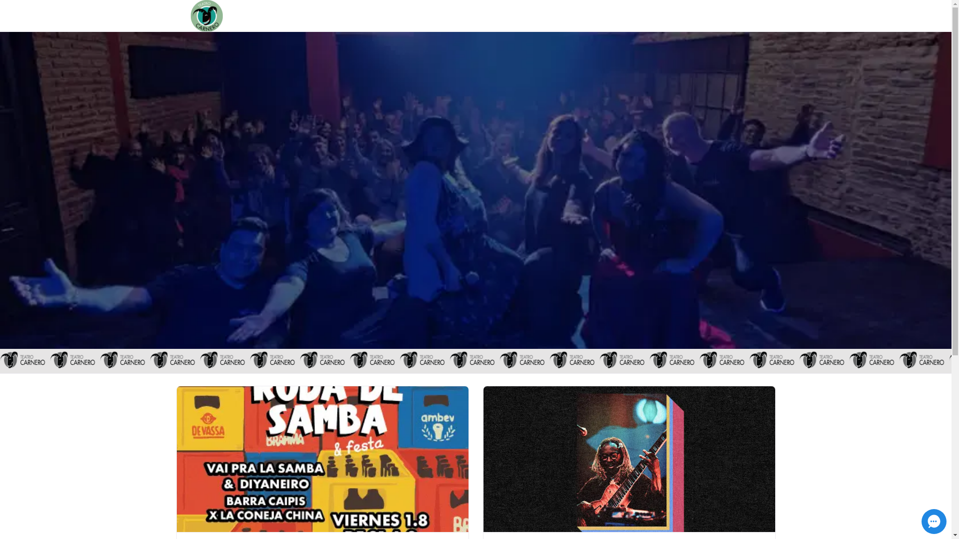 website screenshot of https://teatrocarnero.com/
