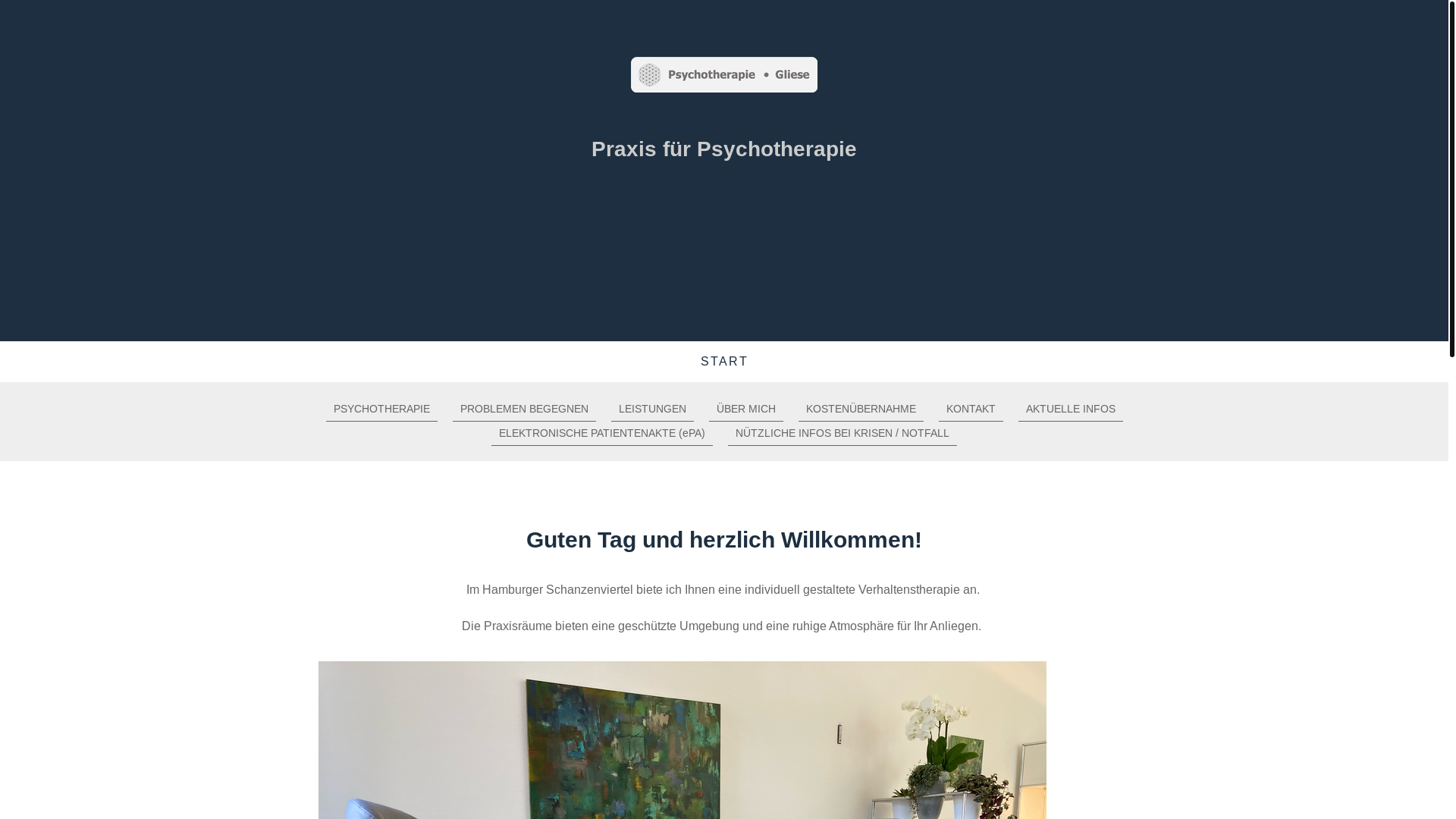 website screenshot of https://gruppentherapie-hamburg.org/
