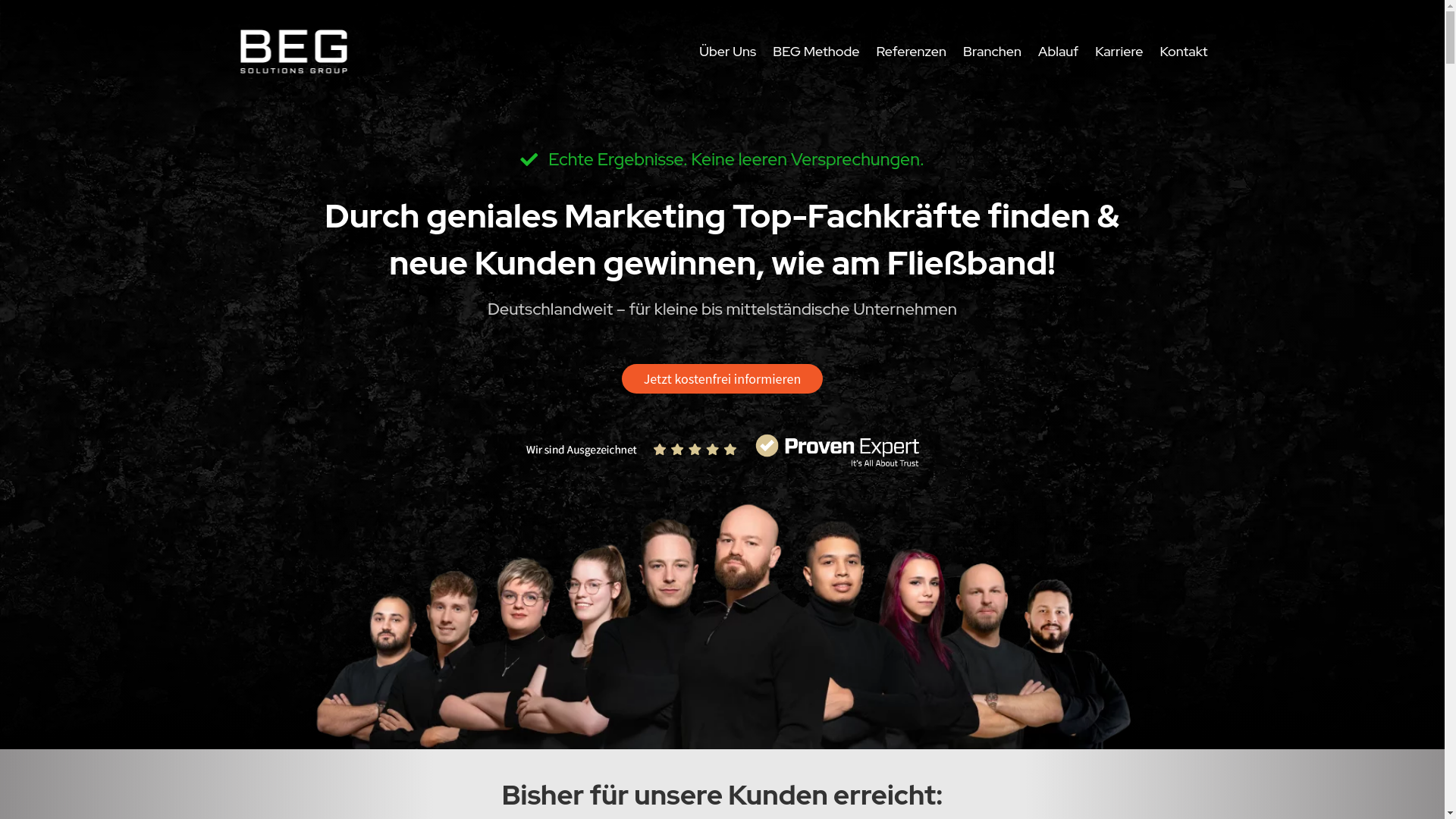 website screenshot of https://beg-agentur.com/