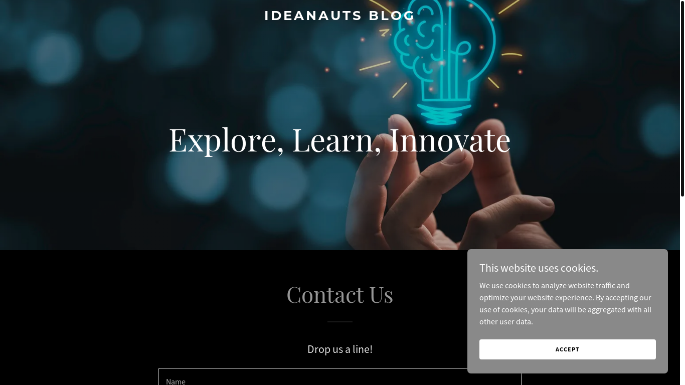 website screenshot of https://ideanautsblog.com/