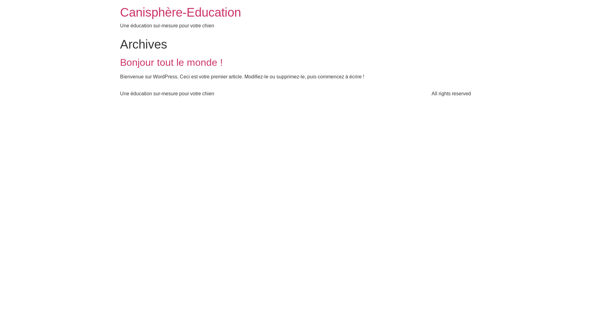 website screenshot of https://canisphere-education.fr/
