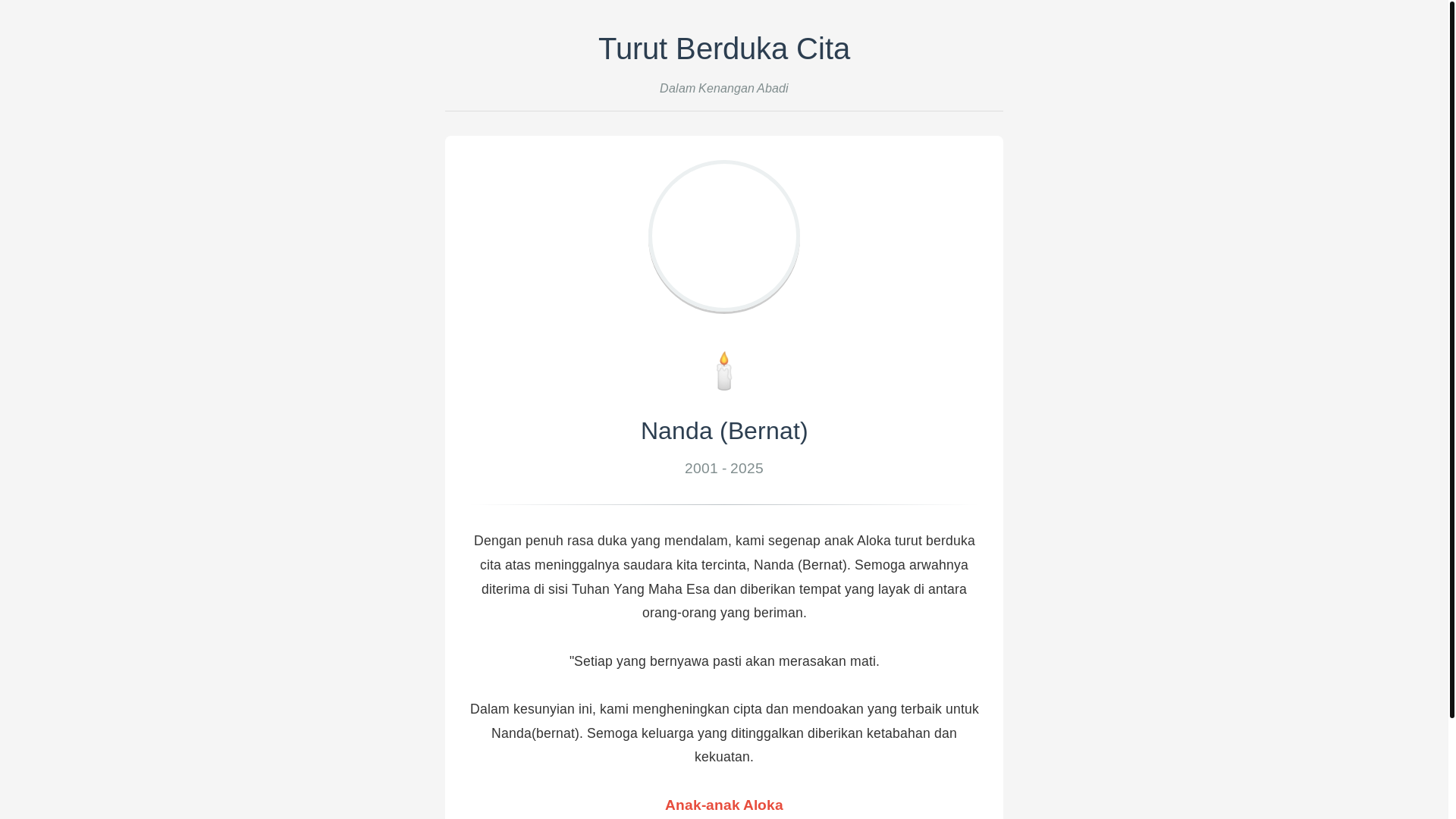 website screenshot of https://selamat-jalan-bernat.pages.dev/