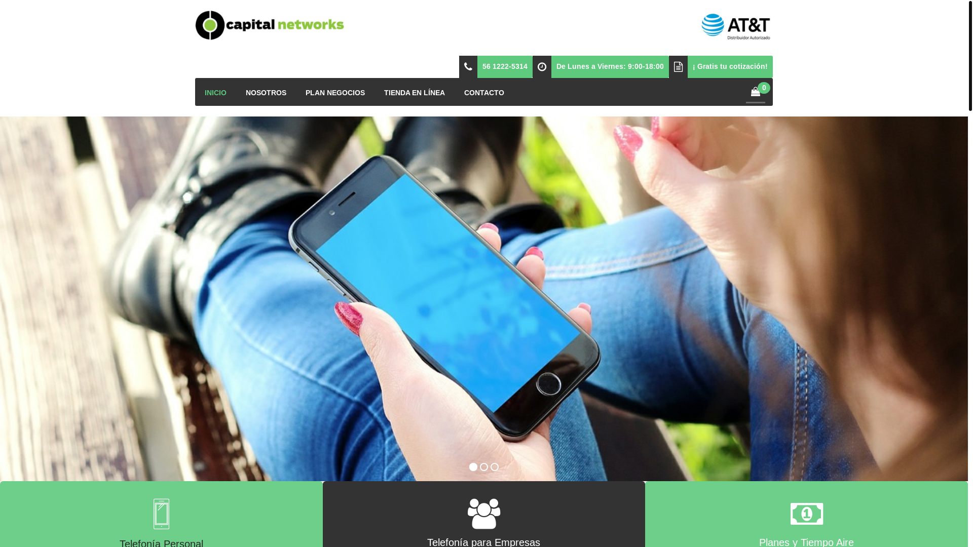 website screenshot of https://capitalnetworks.mx