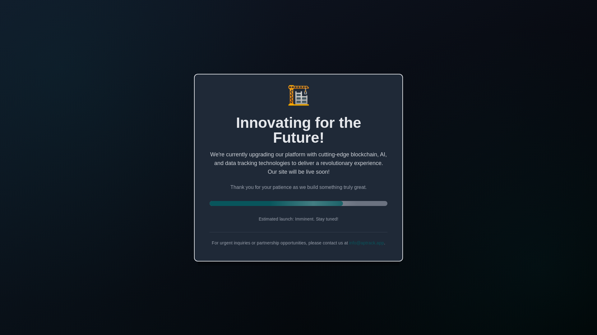 website screenshot of https://aptrack.pages.dev/