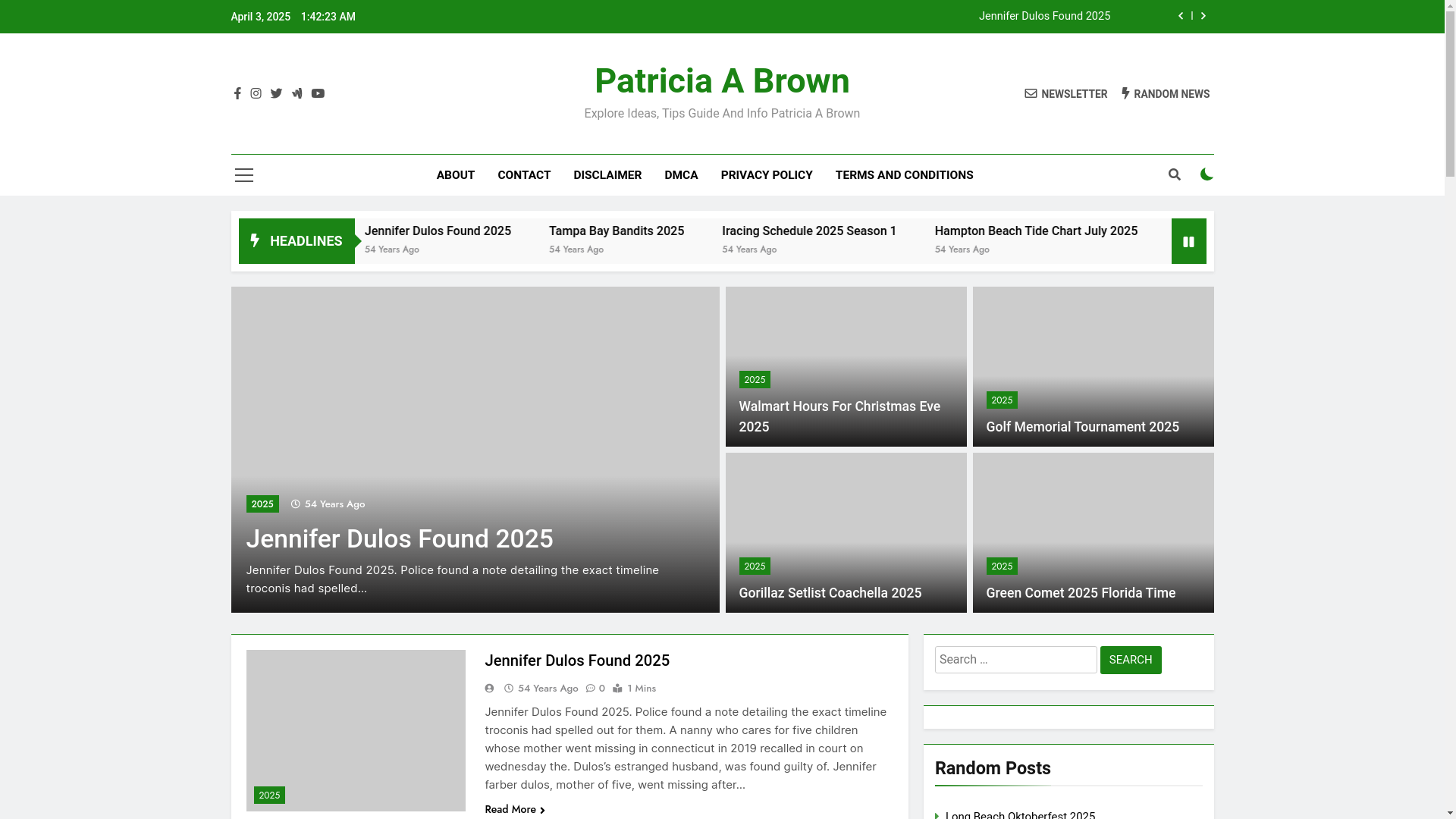 website screenshot of https://patriciaabrownm.pages.dev/