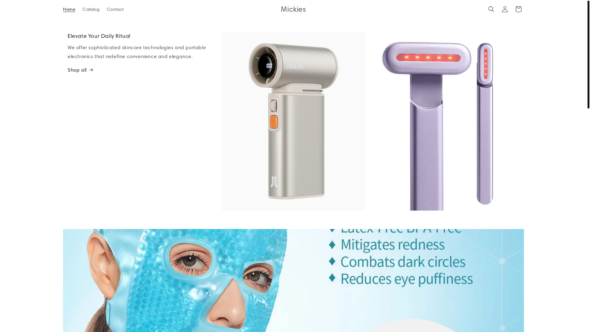 website screenshot of https://mickies.org/