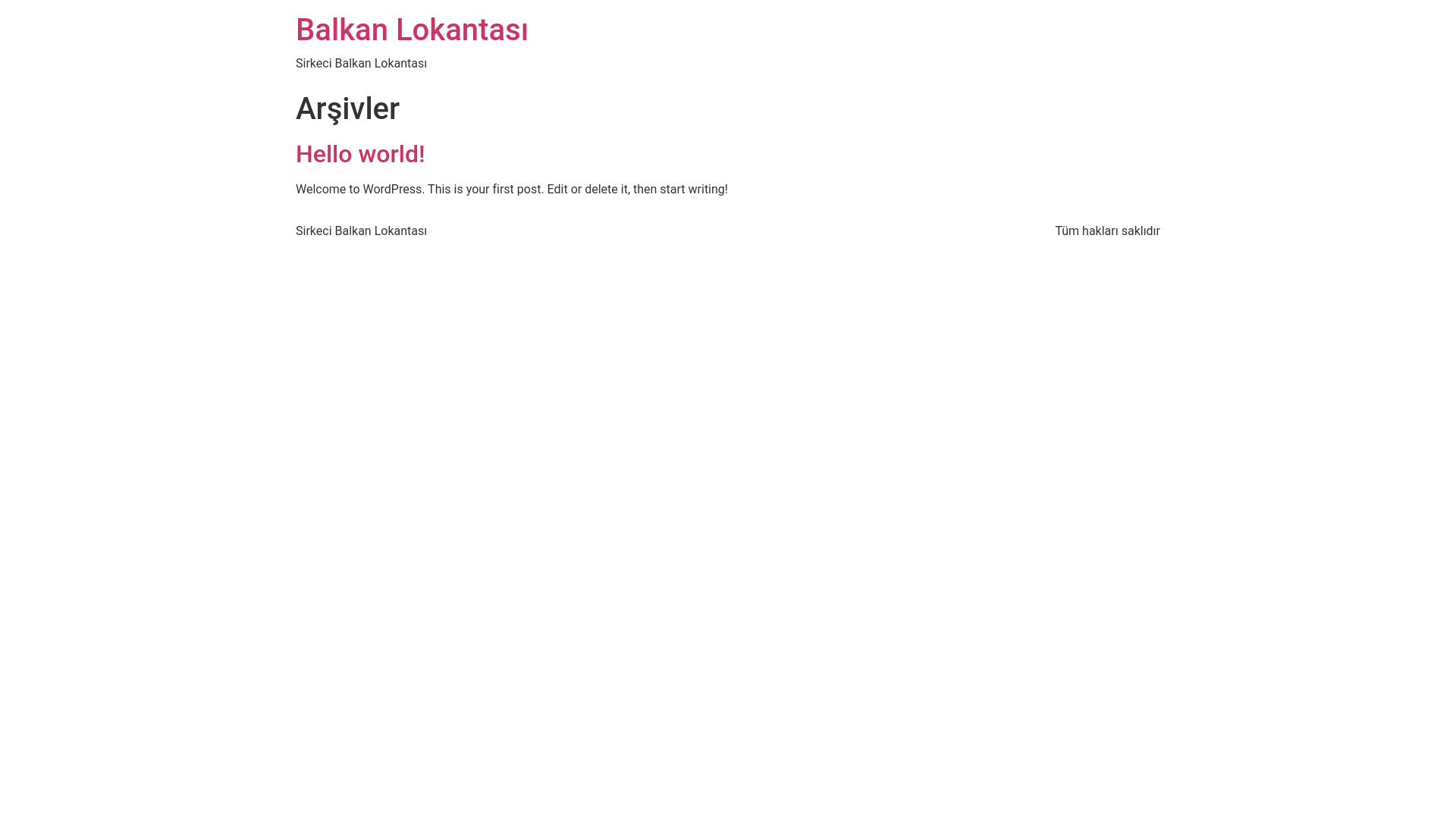 website screenshot of https://sirkecibalkanlokantasi.com.tr/