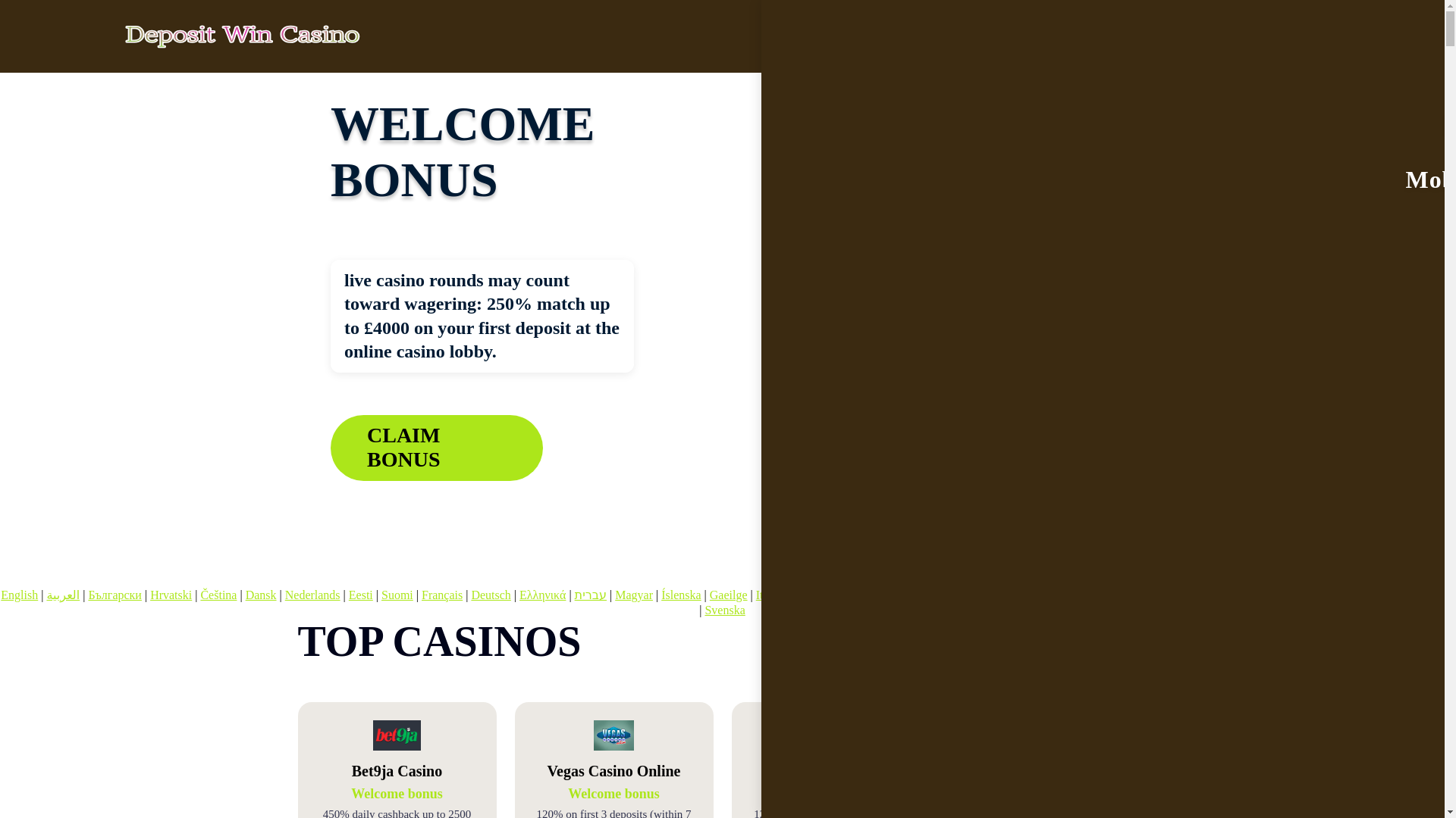 website screenshot of https://depositwin3.bond/