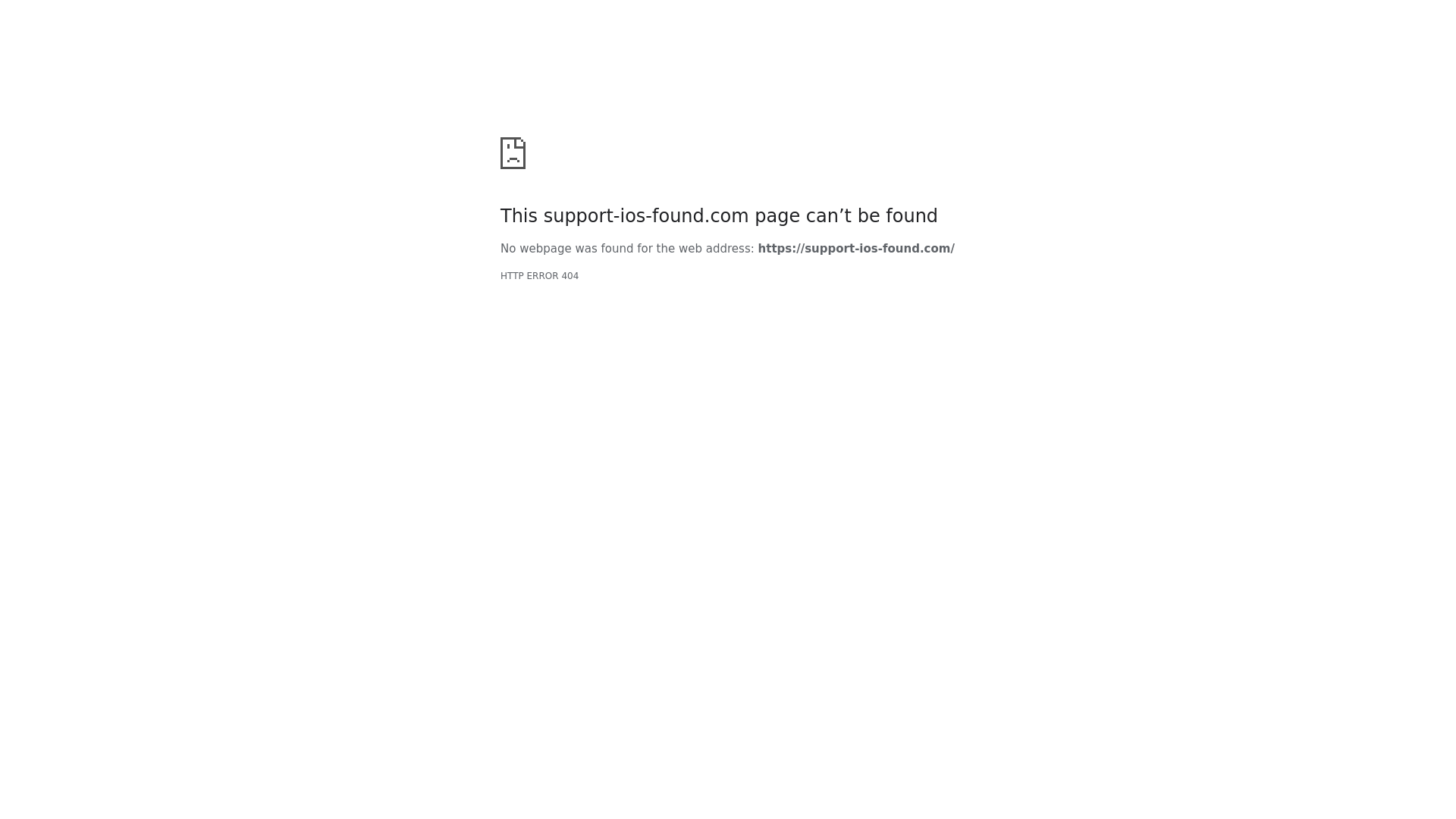 website screenshot of https://support-ios-found.com/