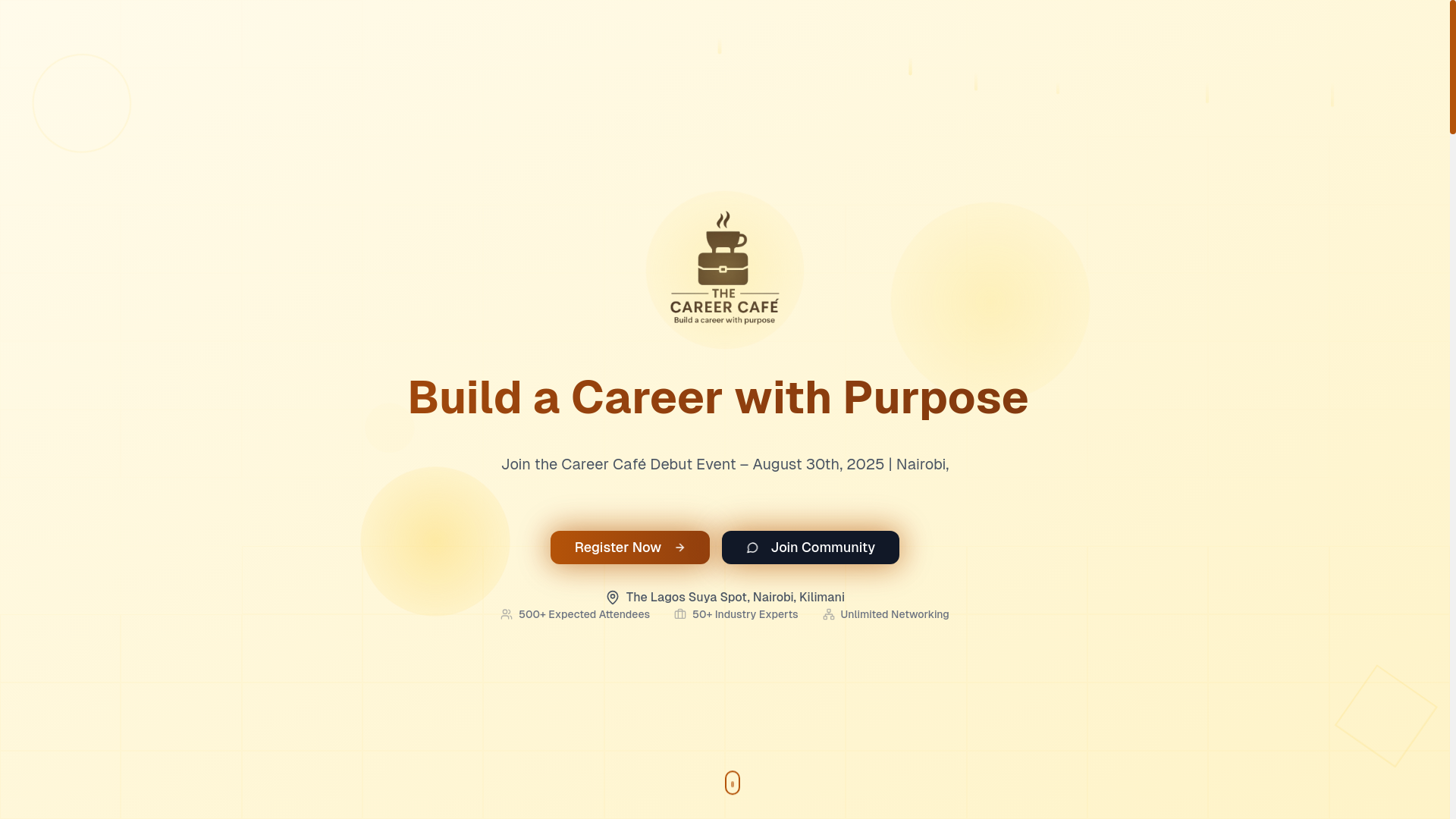 website screenshot of https://thecareercafe.africa/