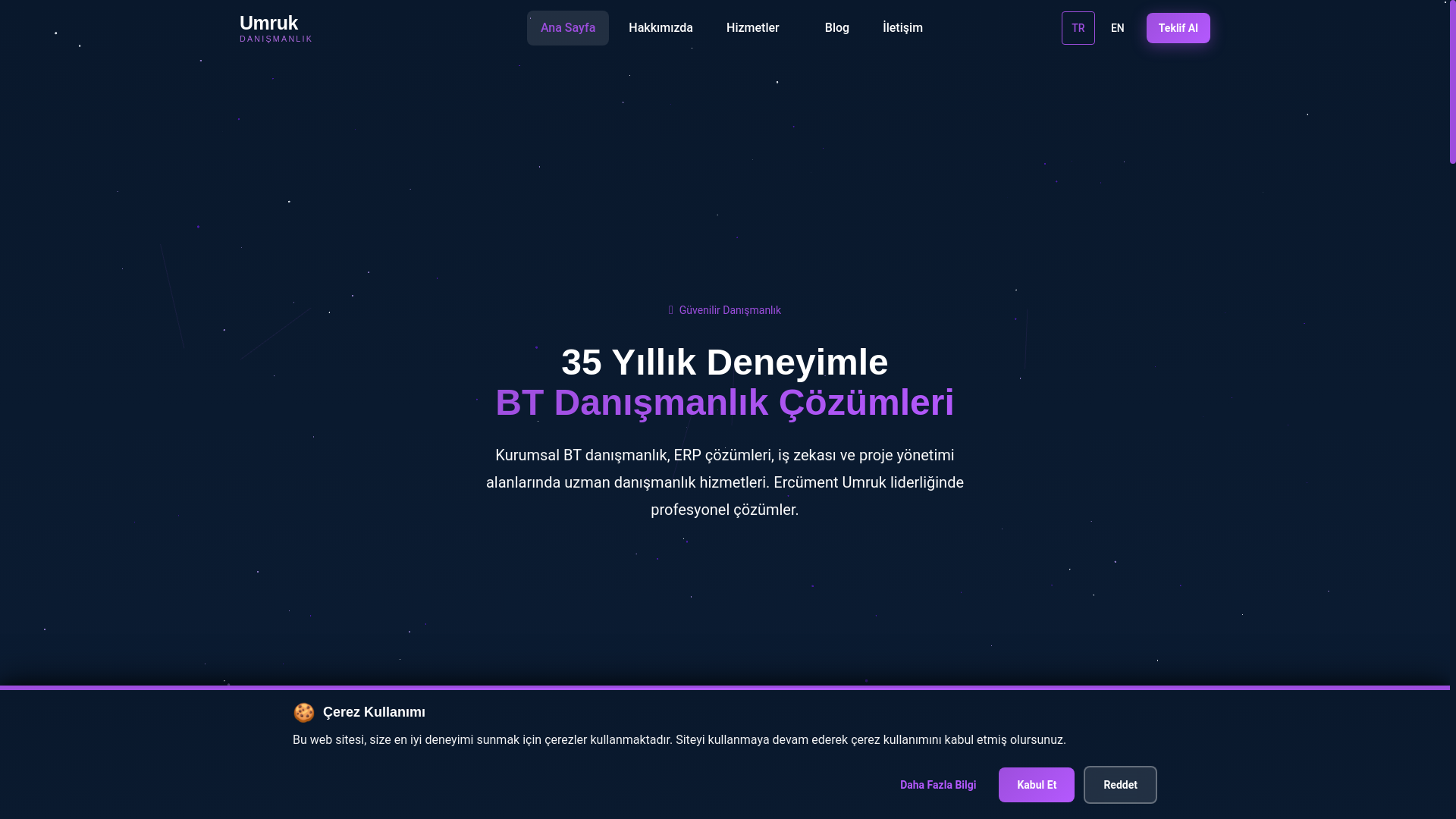 website screenshot of https://umrukdanismanlik.com/