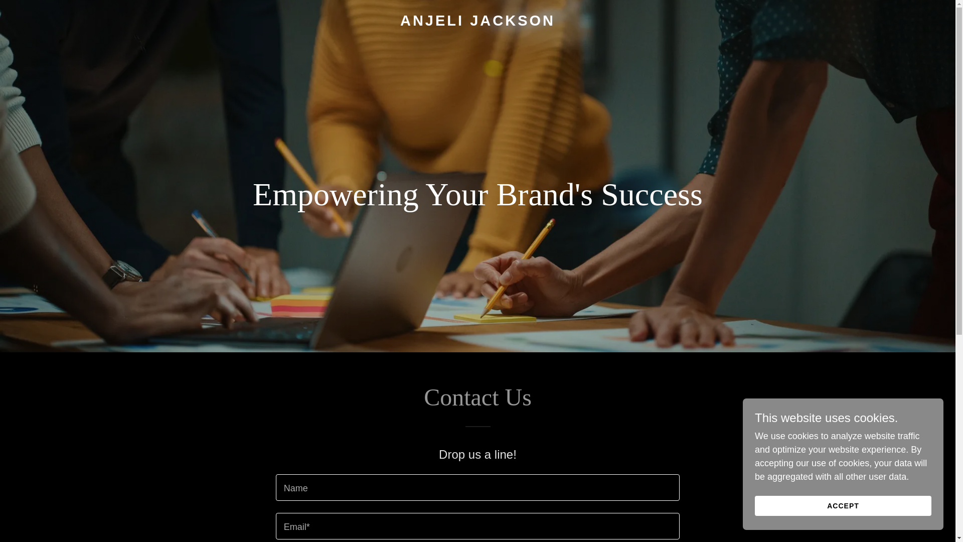 website screenshot of https://anjelijackson.com/