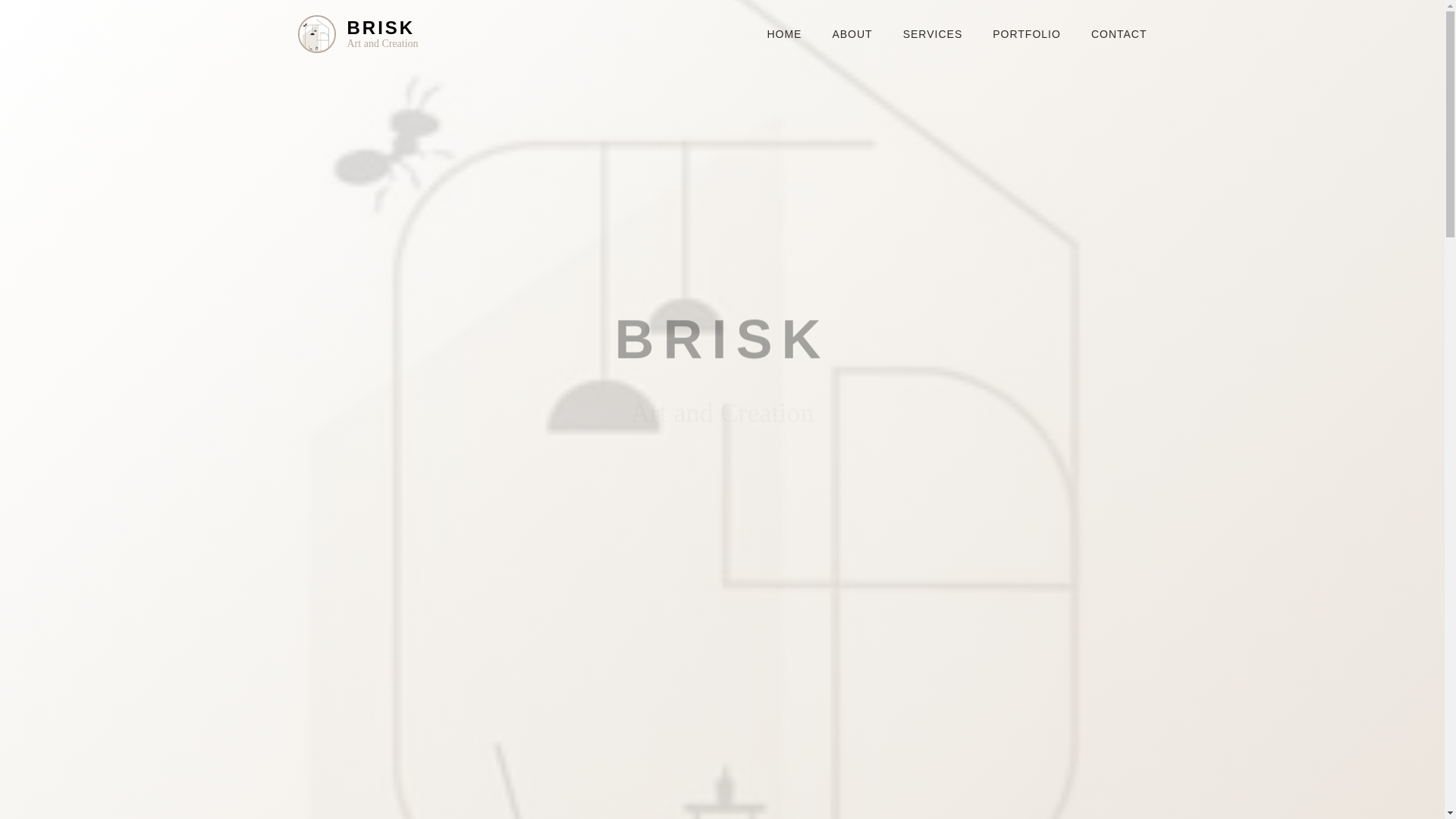 website screenshot of https://briskartandcreation.in/