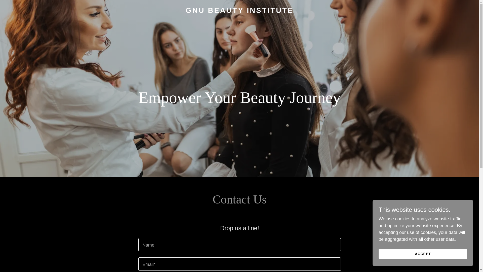 website screenshot of https://gnubeautyinstitute.com/