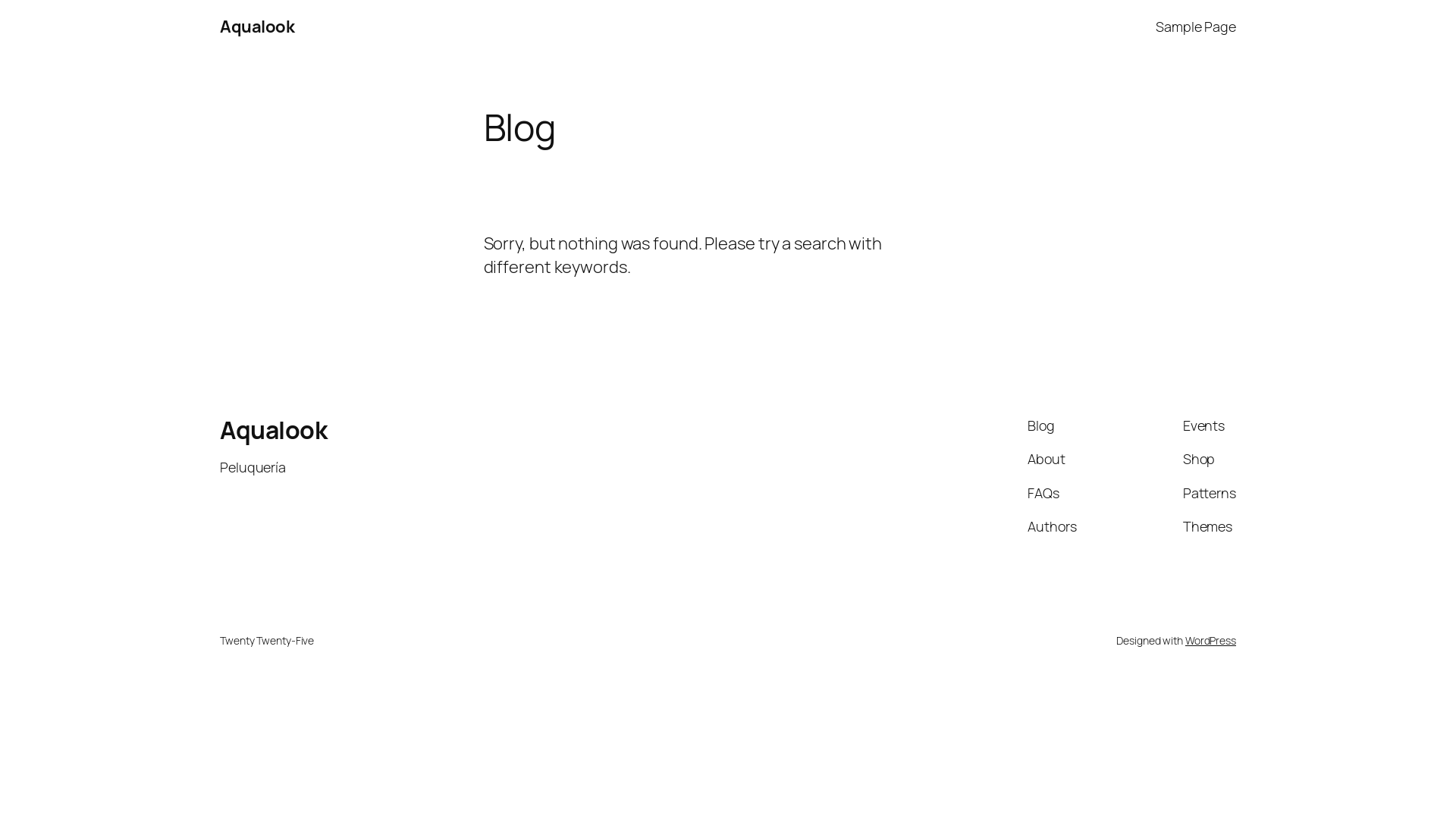 website screenshot of https://aqualookpeluqueria.com/