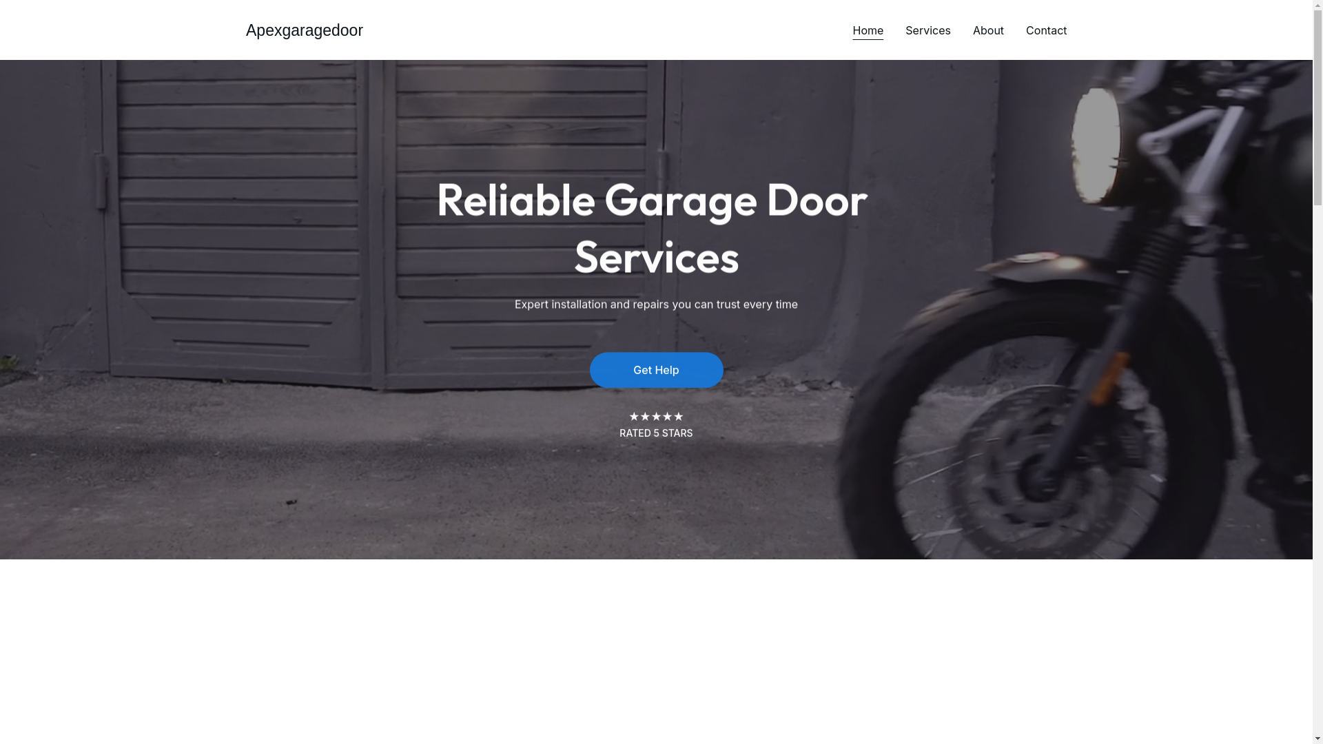 website screenshot of https://apexgaragedoor.co/