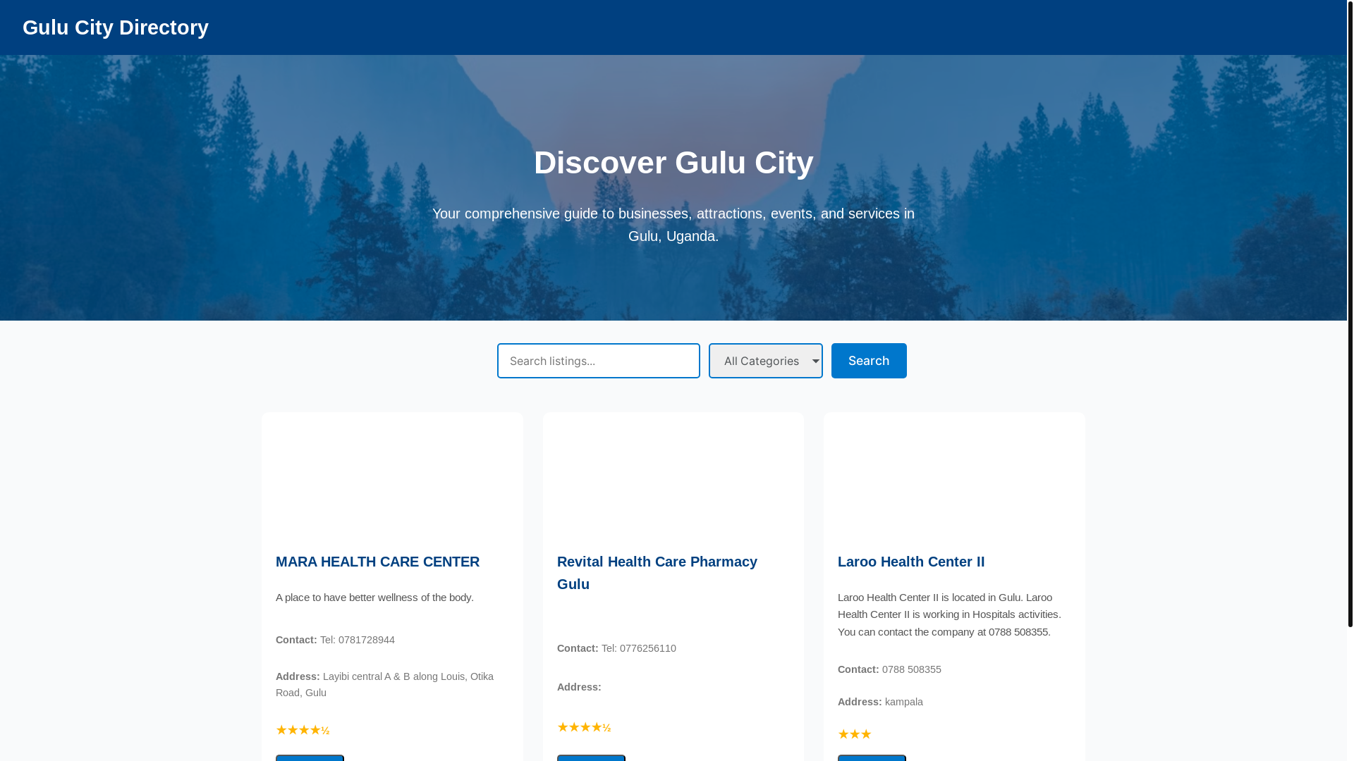 website screenshot of https://gulucitydirectory0.pages.dev/