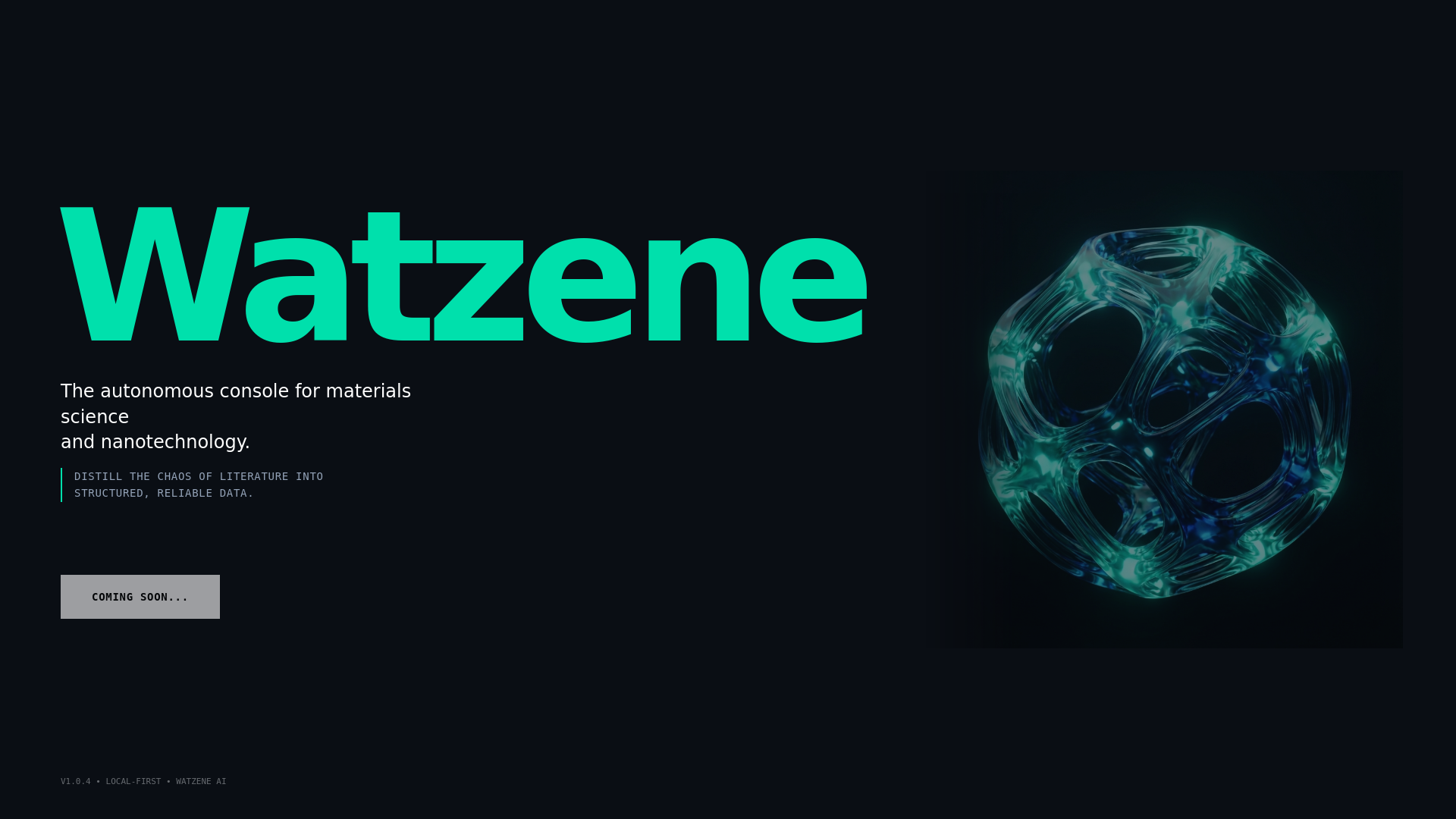 website screenshot of https://watzene.com/