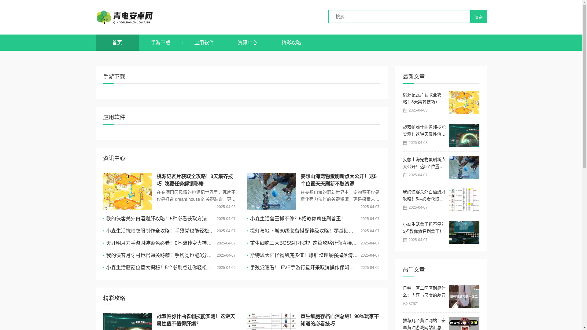 website screenshot of https://qingdianjing.cc/