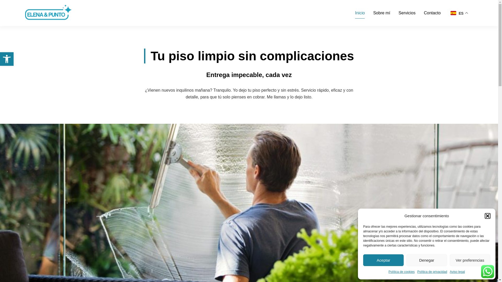 website screenshot of https://limpiezaelenaypunto.com/