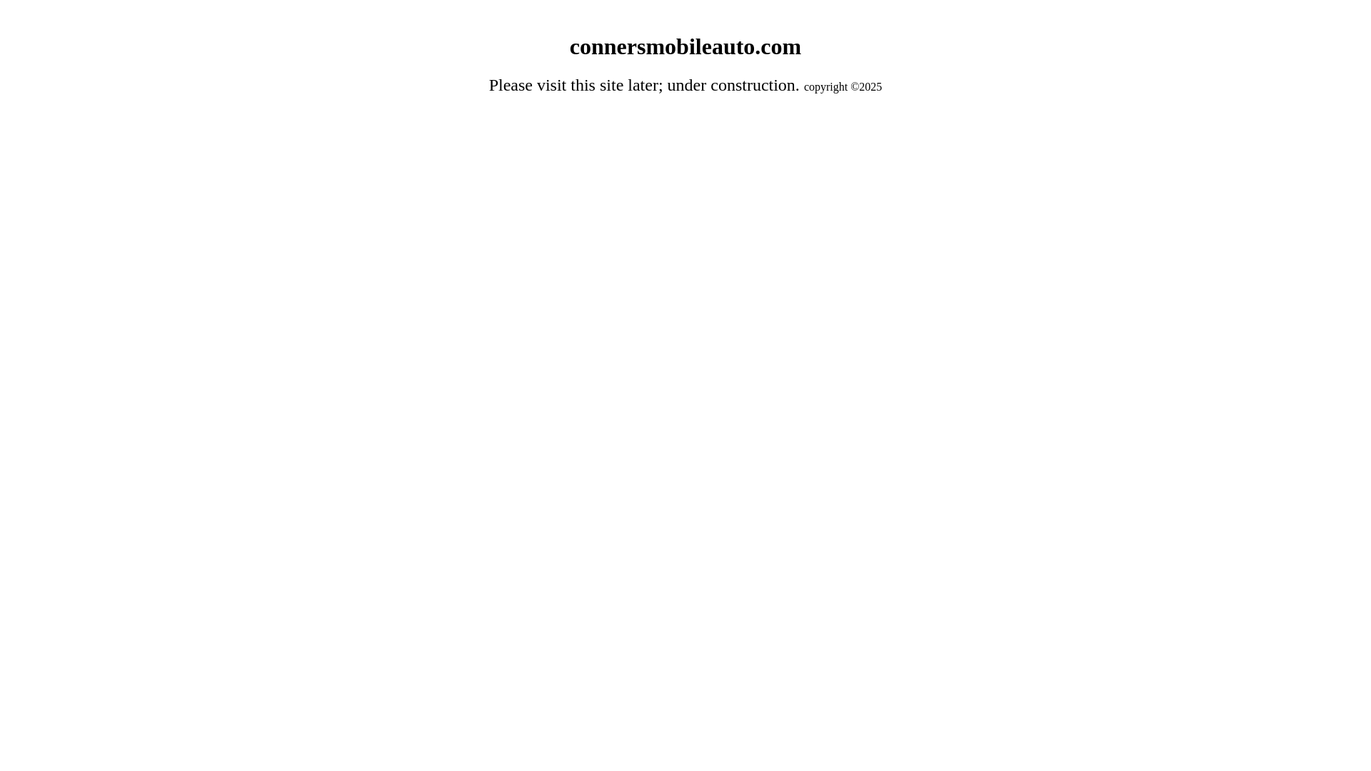 website screenshot of https://connersmobileauto.com/