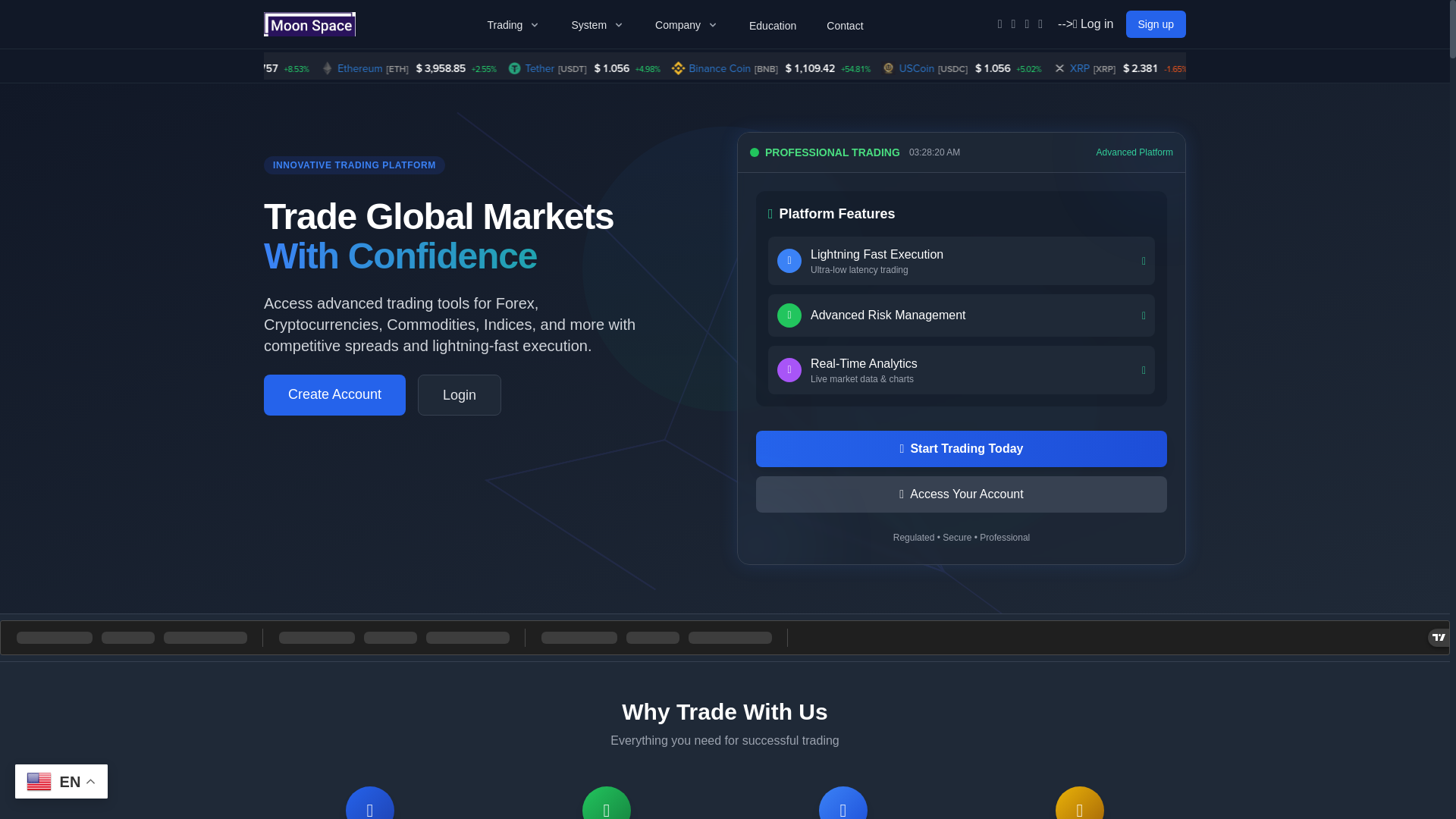 website screenshot of http://www.moonspacebeyond.com