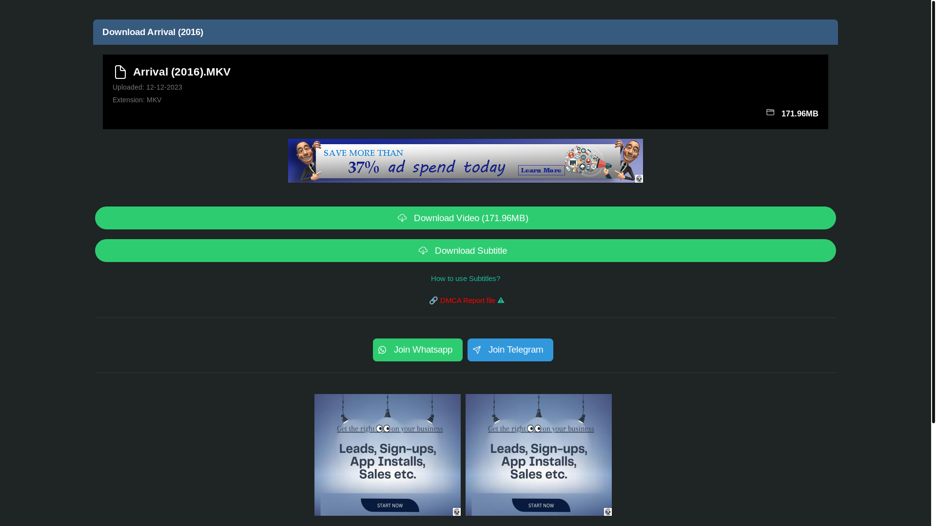 website screenshot of https://films.waploaded.com/dl/f4219fd6b36f4b1a884779aa81e8addf/arrival-2016-46453-mkv