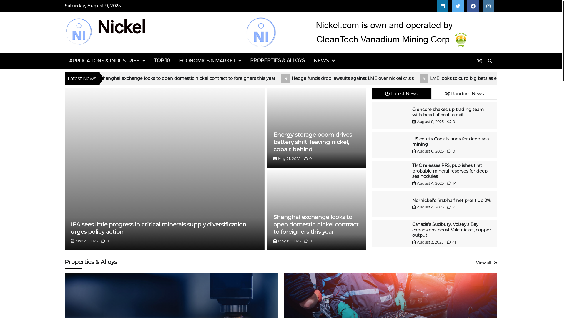 website screenshot of https://reachingnickel.com/
