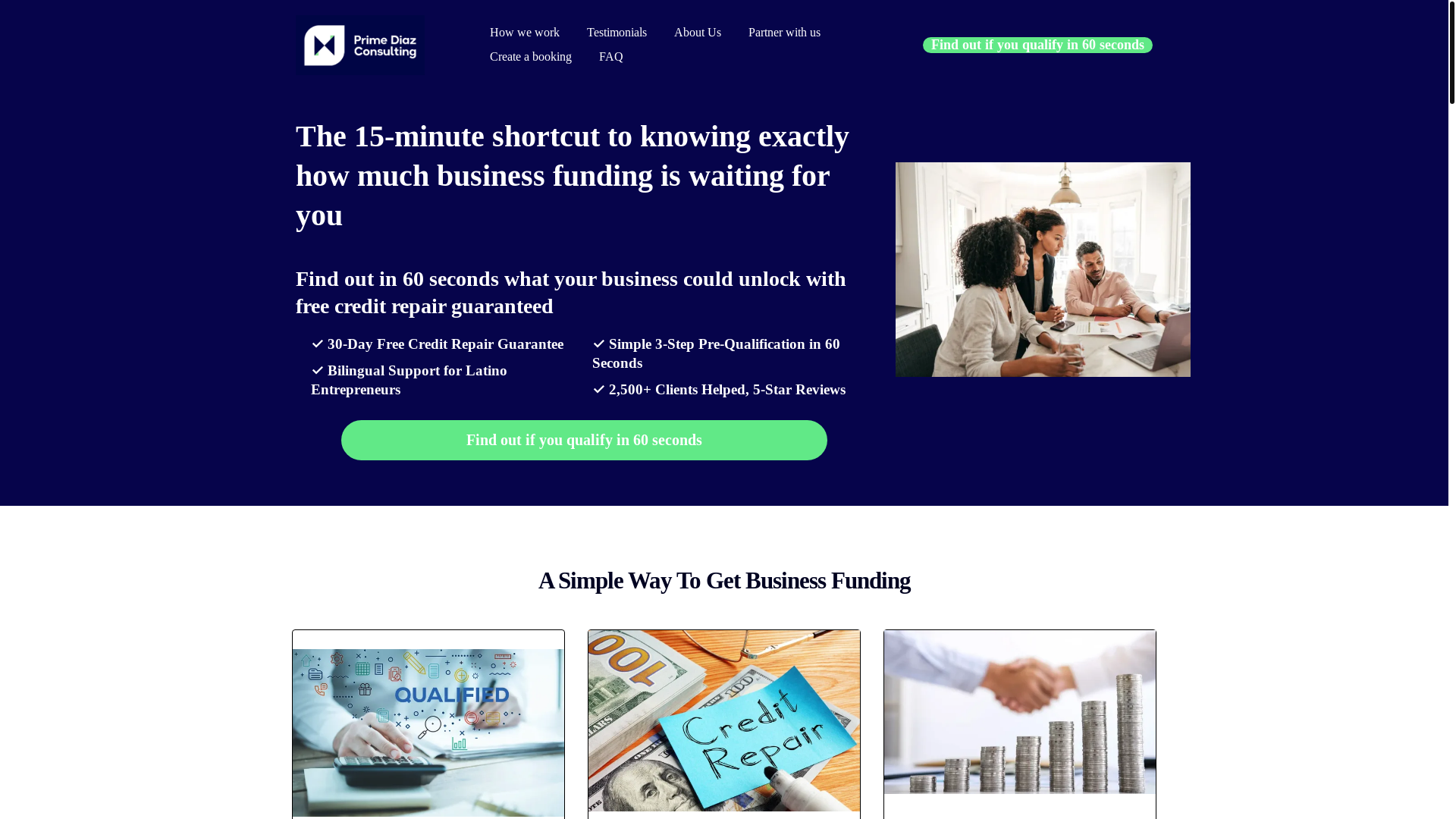 website screenshot of https://primediazfunding.com/