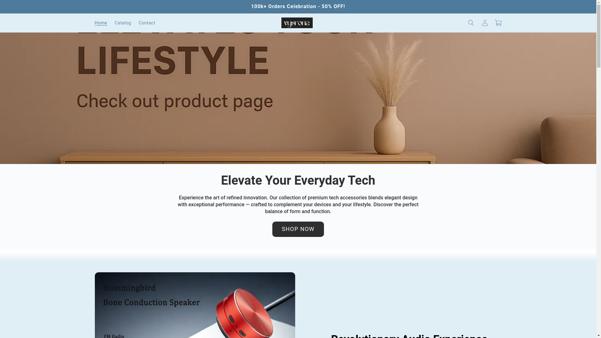 website screenshot of https://vysrona.com/
