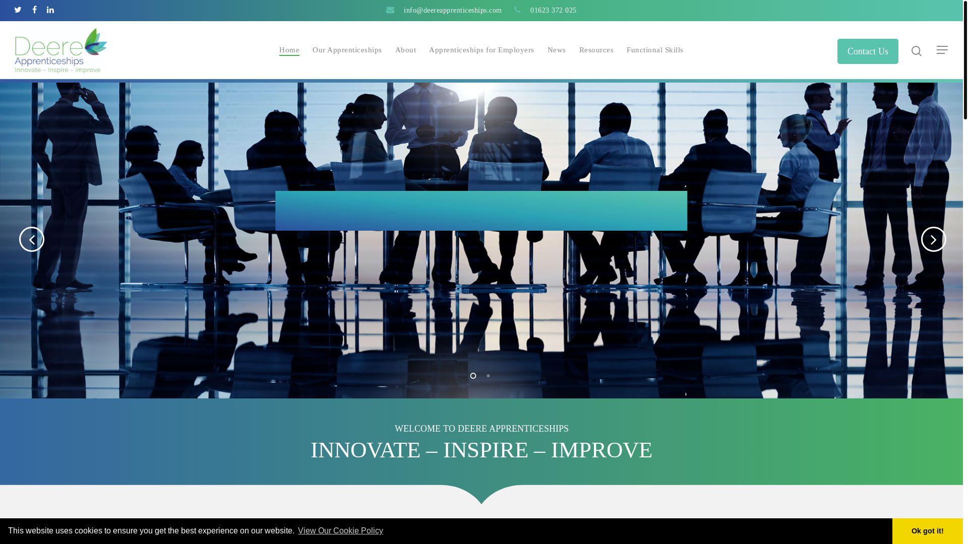 website screenshot of https://deereapprenticeshipsexcellence.com/
